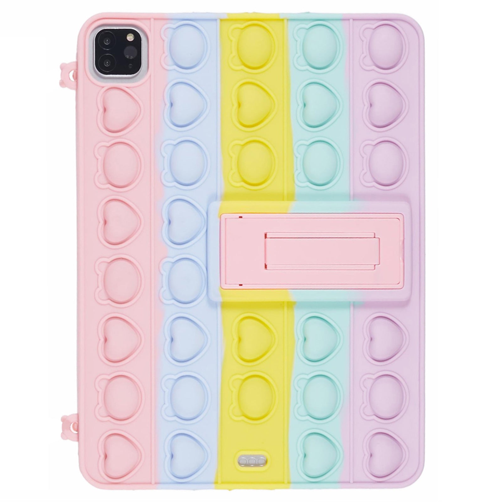 For iPad Air (2020) / (2022) / iPad Pro 11 (2018) / (2020) / (2021) / (2022) Case Pop Push Kickstand Silicone Cover
