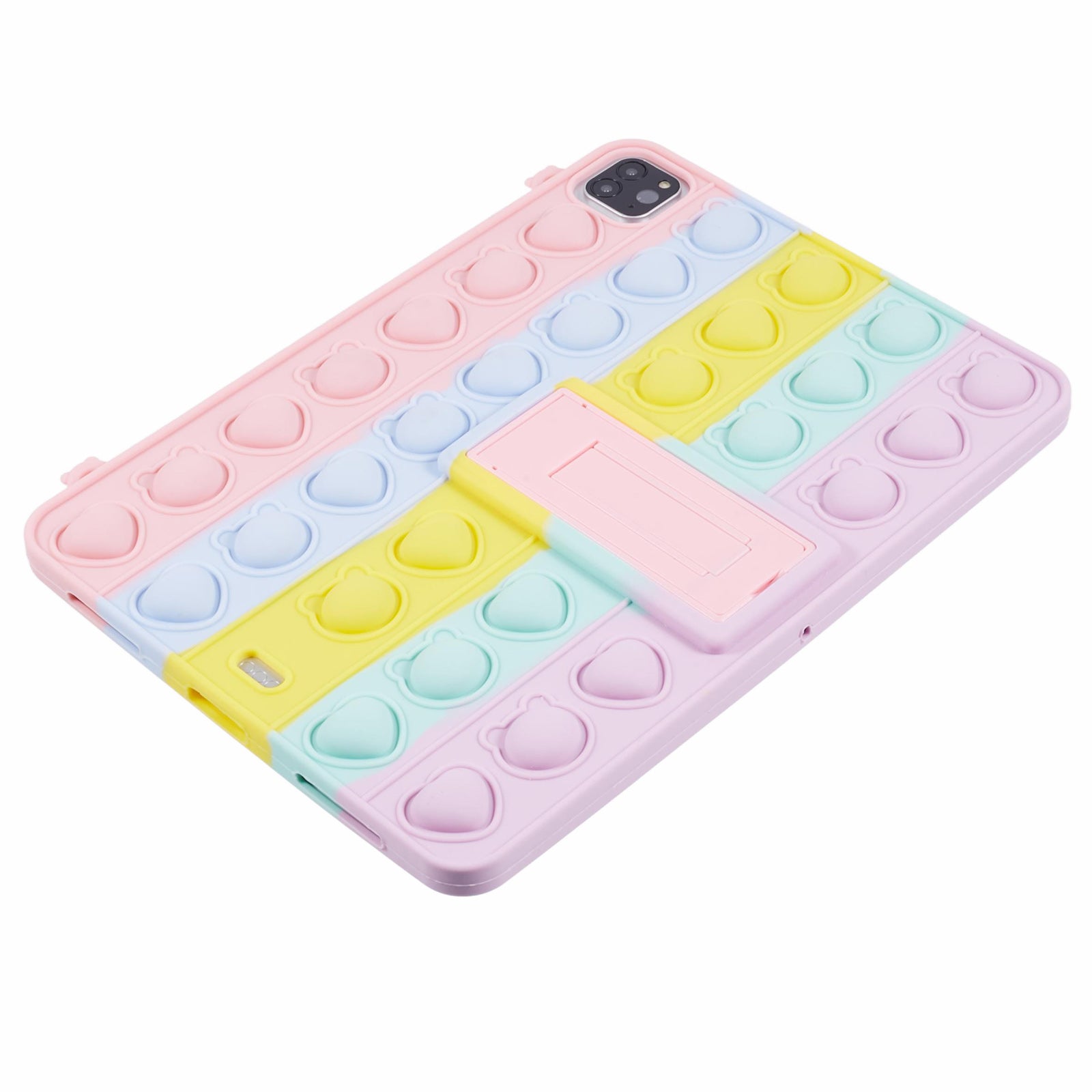 For iPad Air (2020) / (2022) / iPad Pro 11 (2018) / (2020) / (2021) / (2022) Case Pop Push Kickstand Silicone Cover