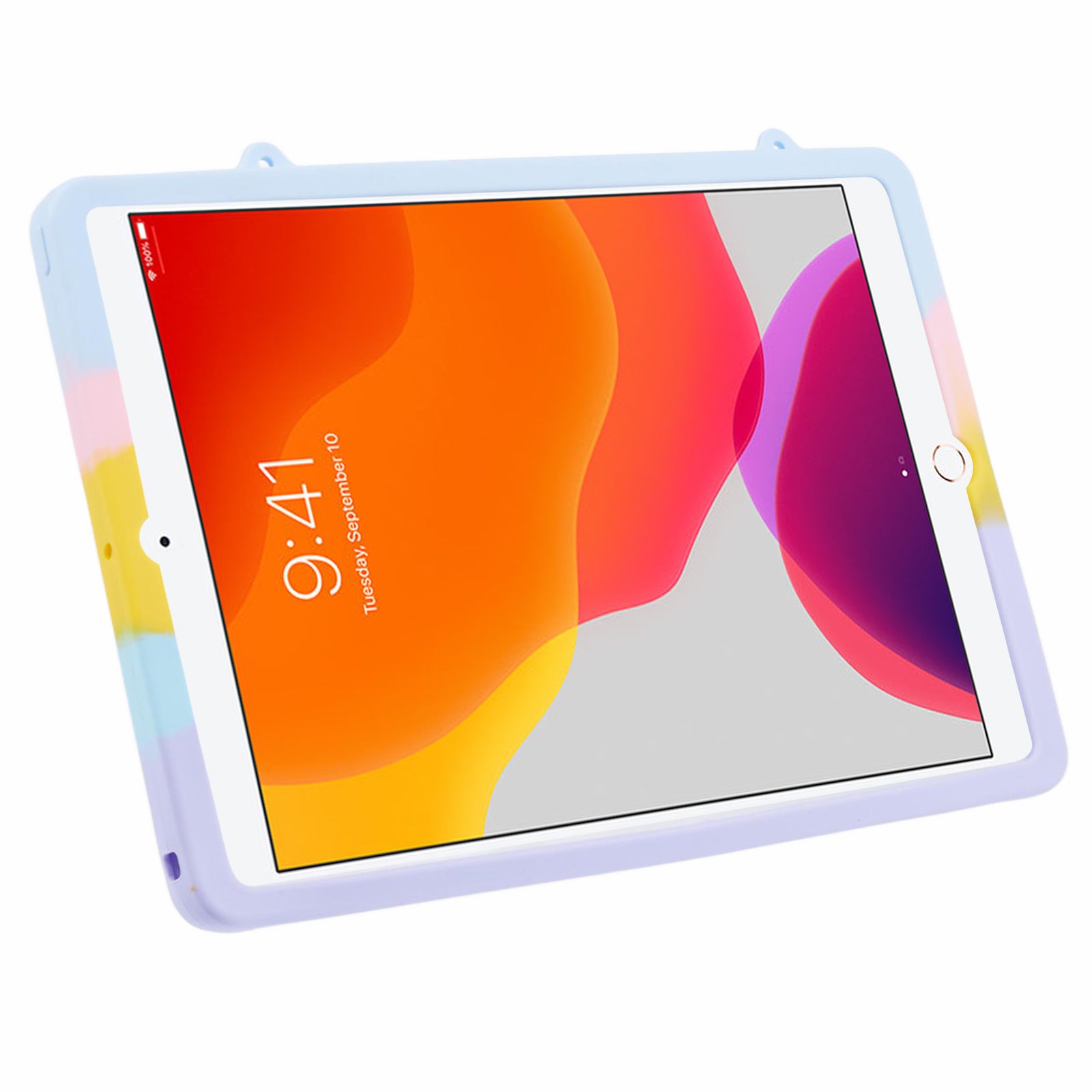 For iPad 10.2 (2021) / (2020) / (2019) Silicone Case Fidget Toy Puppet Poppet Push Bubble Kickstand Tablet Cover