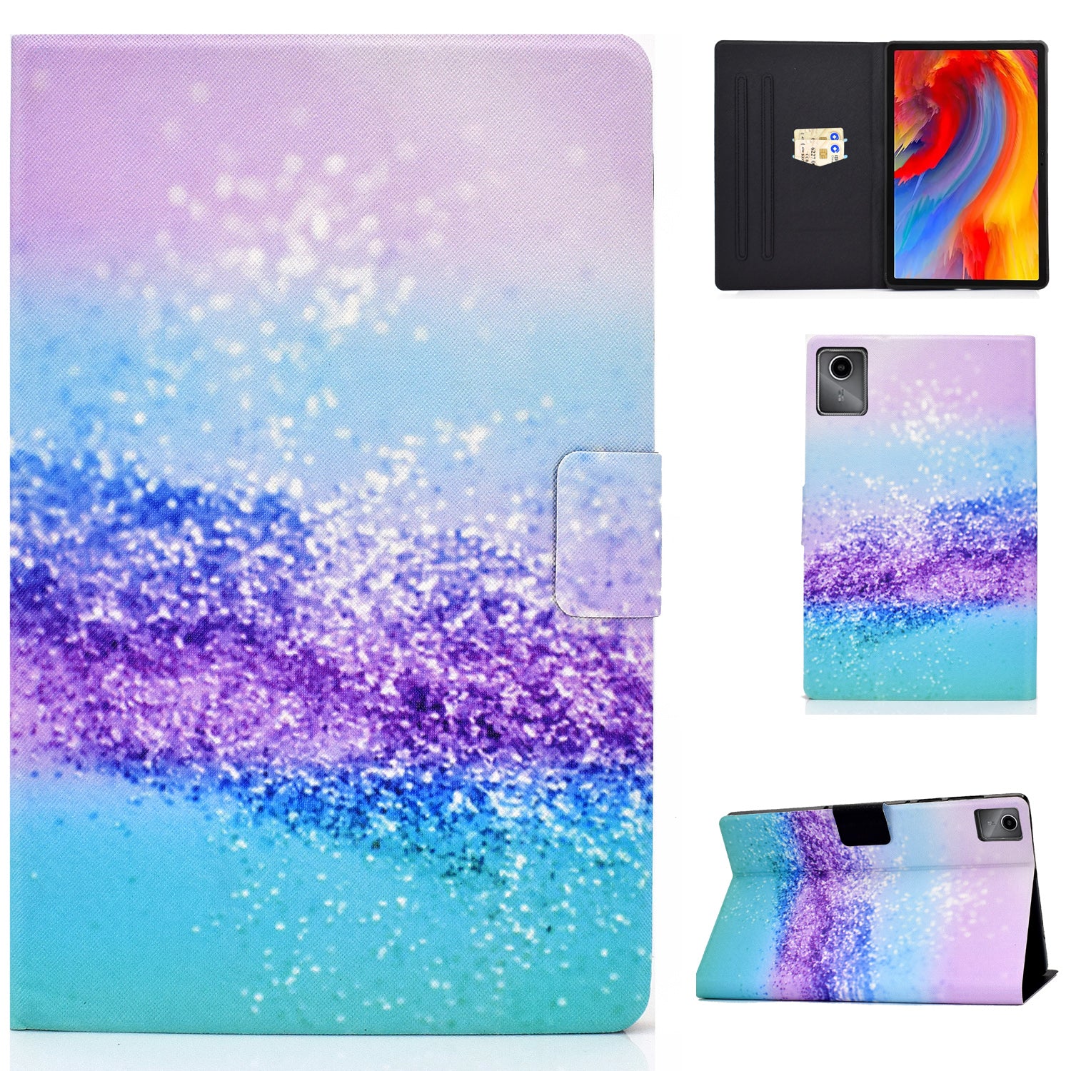 For Lenovo Tab M11 / Xiaoxin Pad 11 2024 Leather Case Pattern Printing Card Slots Tablet Cover
