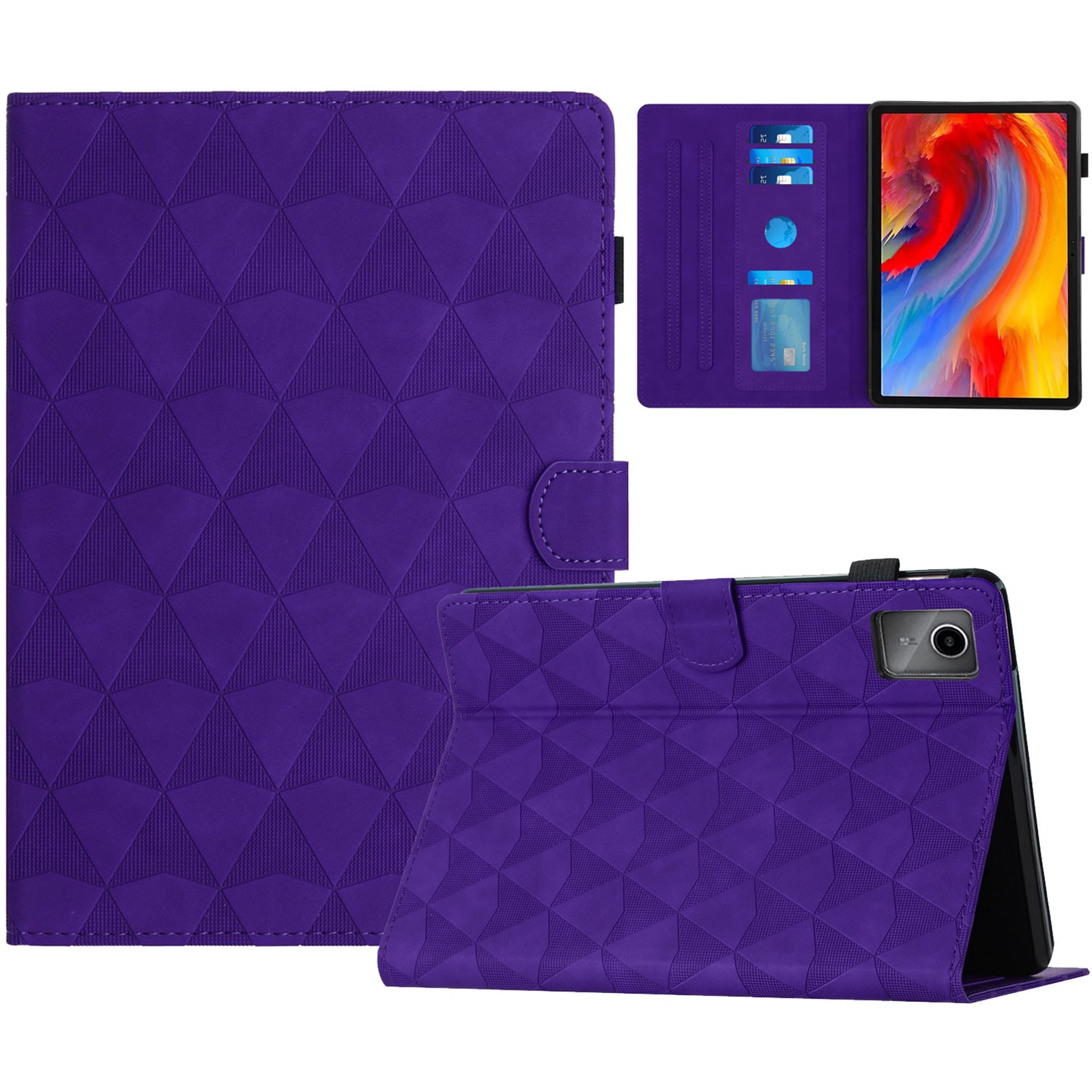 For Lenovo Tab M11 / Xiaoxin Pad 11 2024 Case Leather Stand Flip Tablet Cover with Card Holder