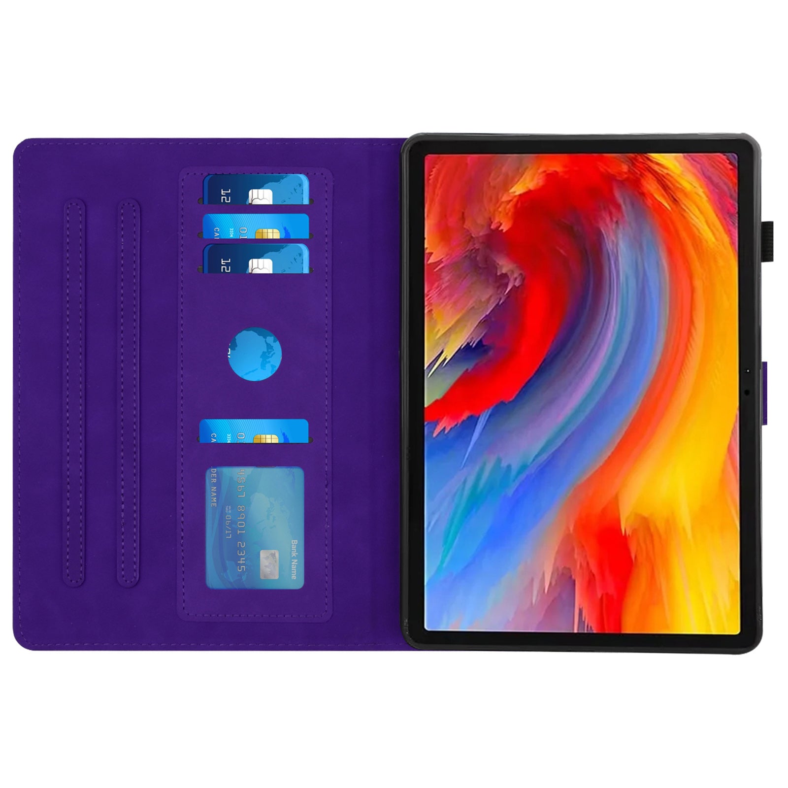 For Lenovo Tab M11 / Xiaoxin Pad 11 2024 Case Leather Stand Flip Tablet Cover with Card Holder