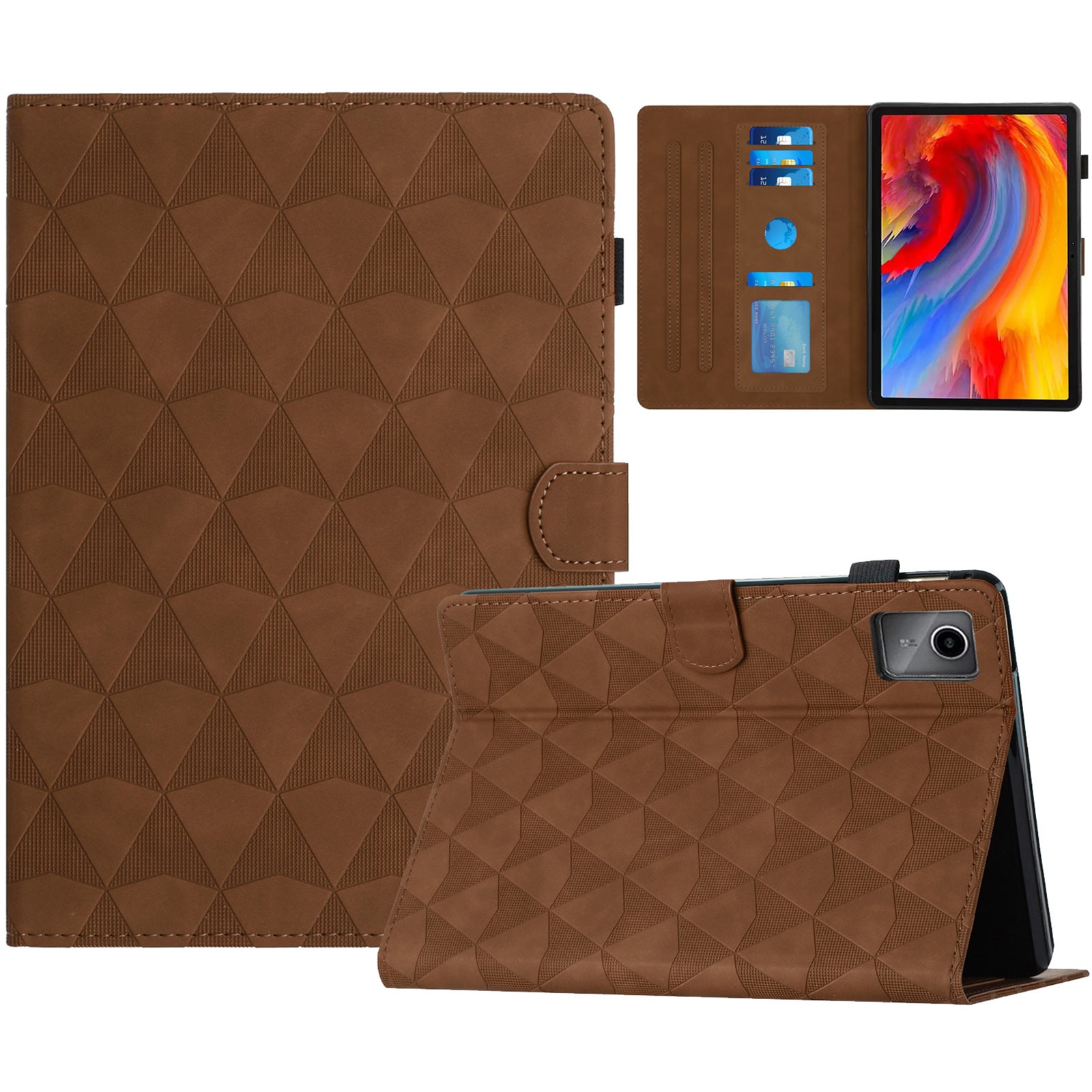 For Lenovo Tab M11 / Xiaoxin Pad 11 2024 Case Leather Stand Flip Tablet Cover with Card Holder