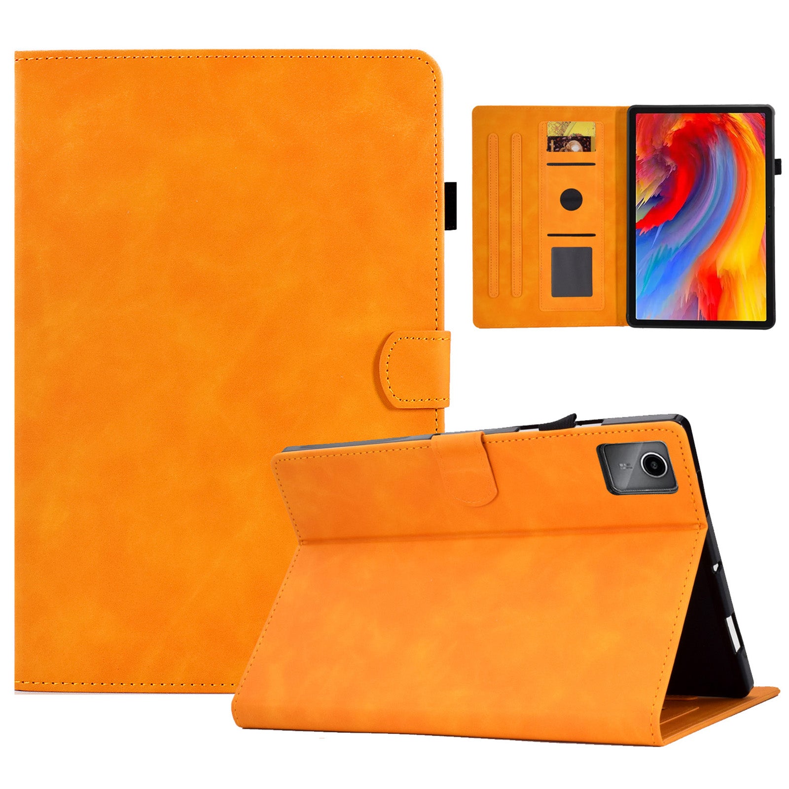 For Lenovo Tab M11 / Xiaoxin Pad 11 2024 Case Pattern Imprinted Card Holder Leather + TPU Protective Tablet Cover
