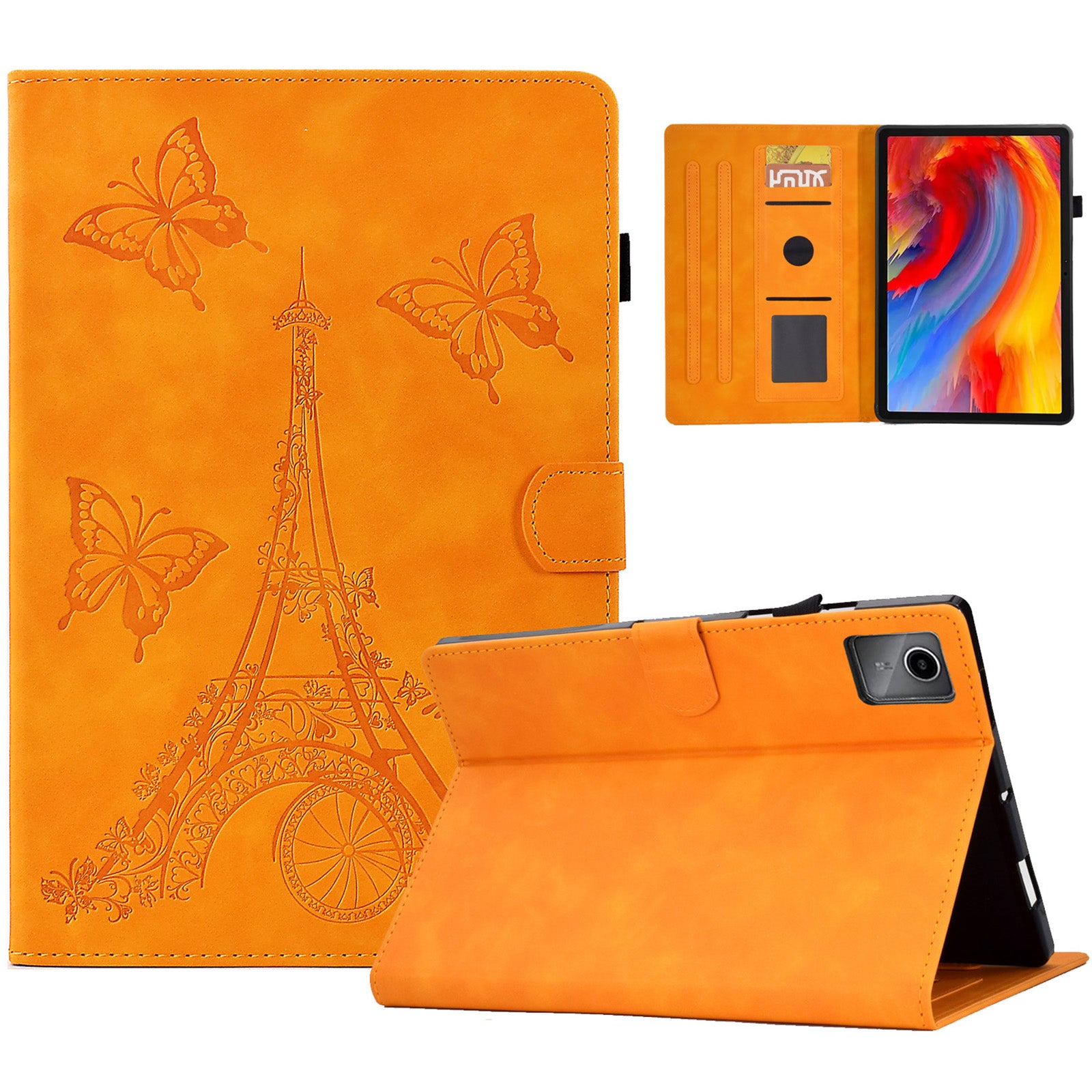 For Lenovo Tab M11 / Xiaoxin Pad 11 2024 Case Microfiber Leather Iron Tower Pattern Tablet Cover