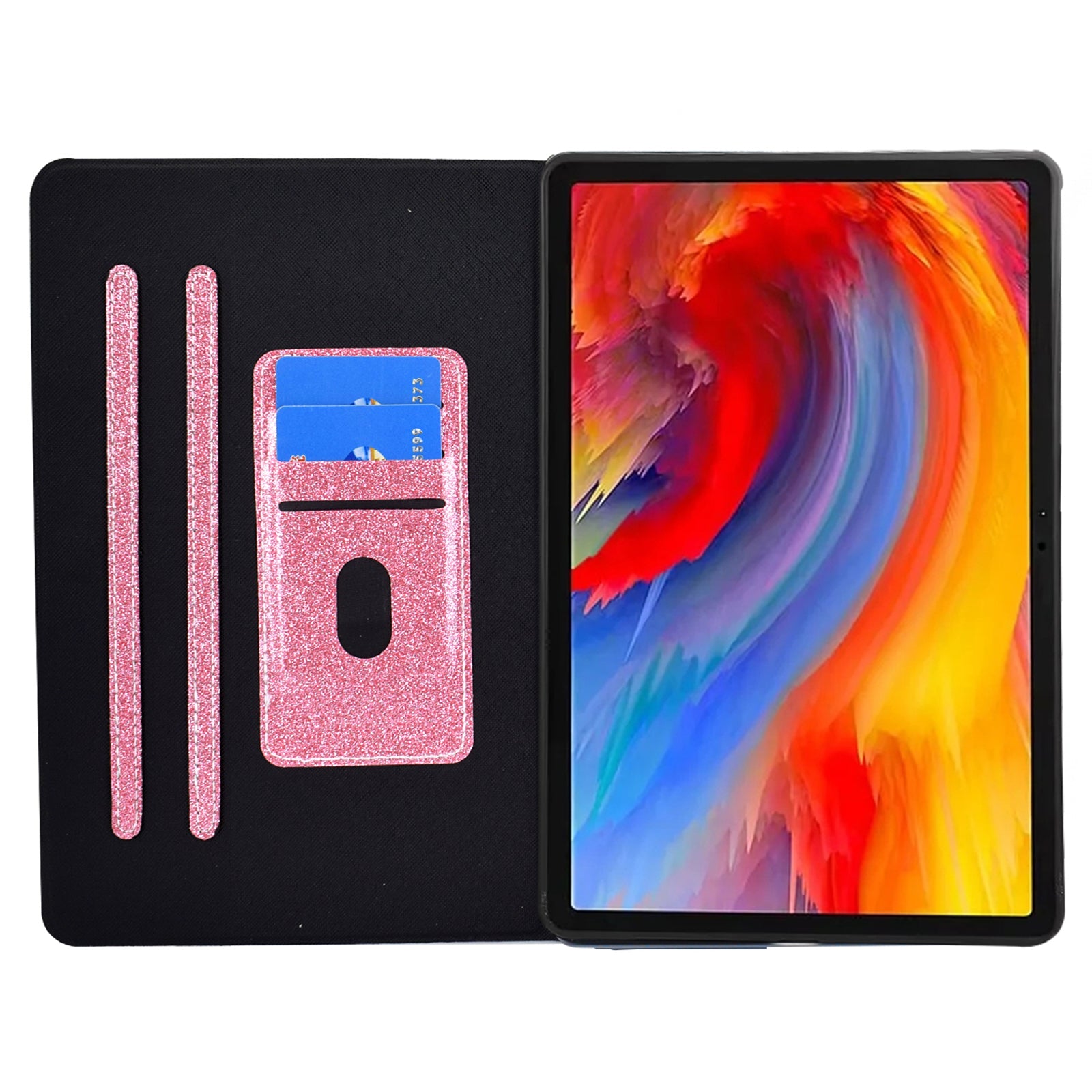 For Lenovo Tab M11 / Xiaoxin Pad 11 2024 Case Card Slots Stand Glitter Leather Tablet Cover