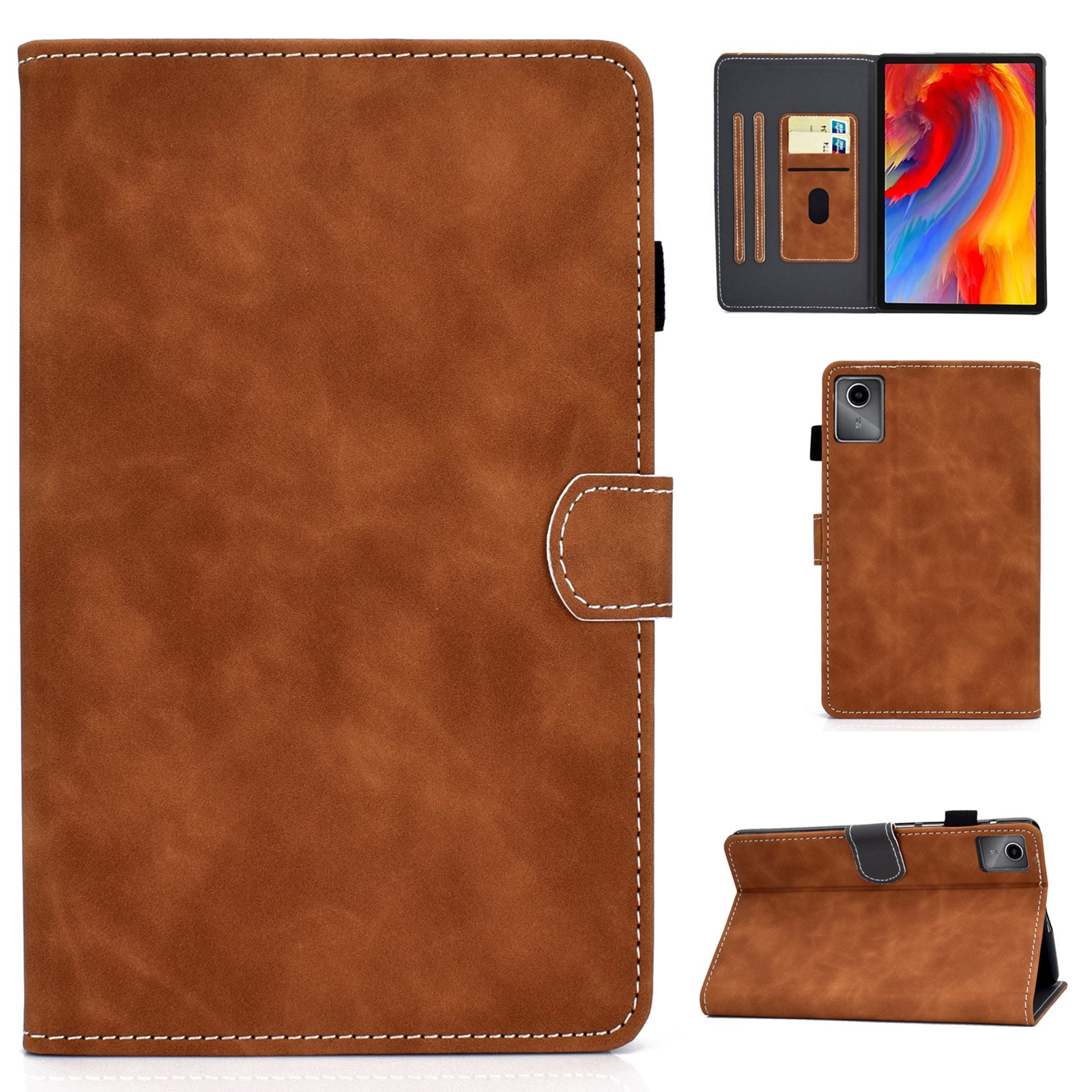 For Lenovo Tab M11 / Xiaoxin Pad 11 2024 Tablet Cover Shockproof Leather Card Holder Stand Case