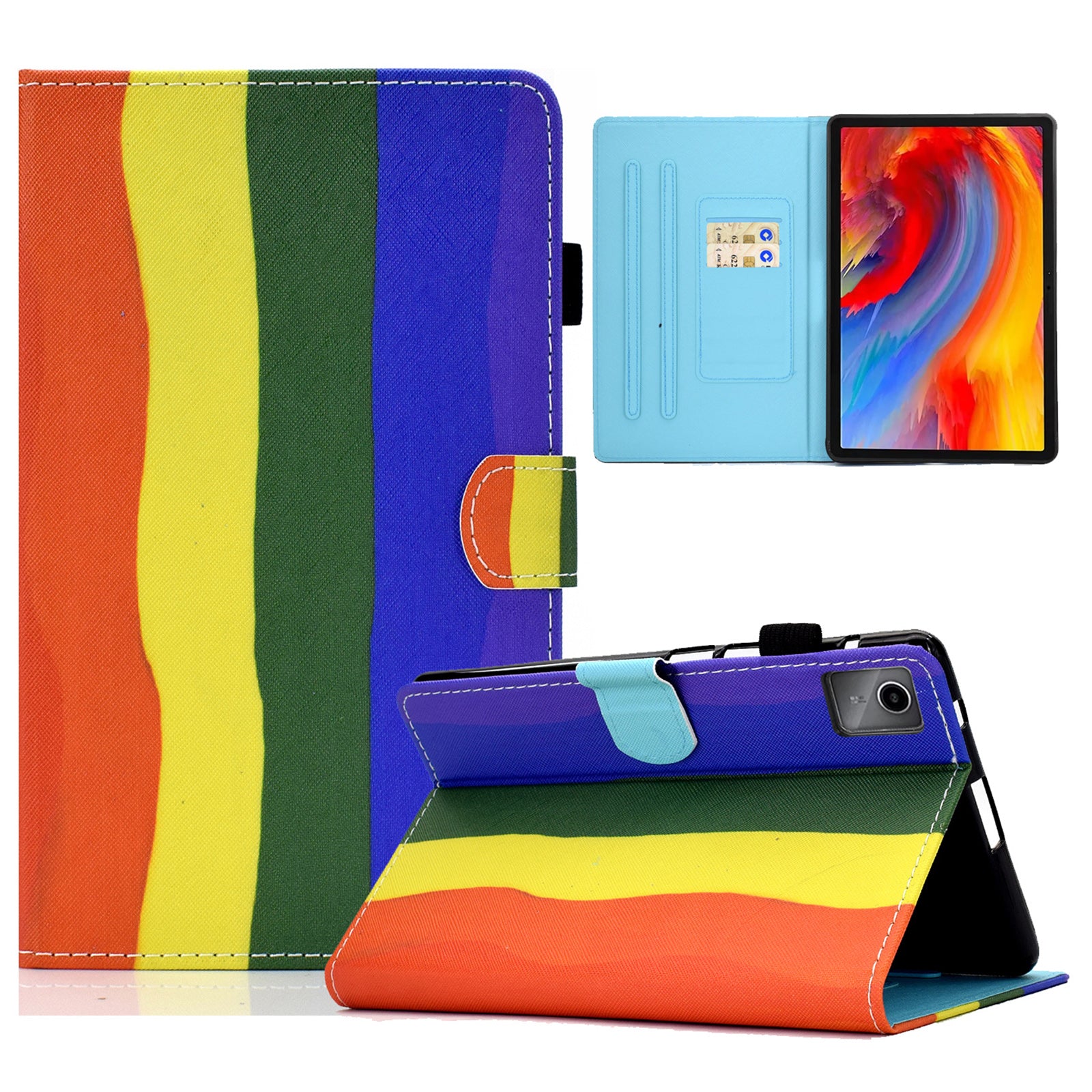 For Lenovo Tab M11 / Xiaoxin Pad 11 2024 Leather Case Pattern Printing Tablet Cover with Card Slots
