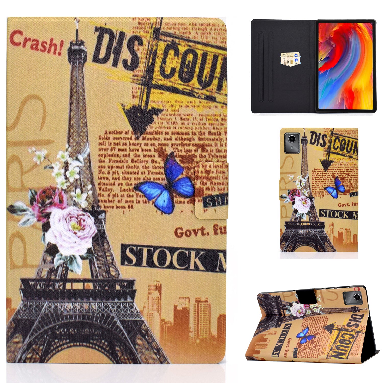 For Lenovo Tab M11 / Xiaoxin Pad 11 2024 Case Card Holder Pattern Leather Tablet Cover