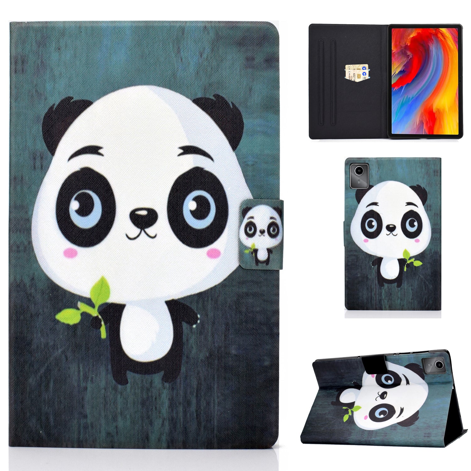 For Lenovo Tab M11 / Xiaoxin Pad 11 2024 Case Card Holder Pattern Leather Tablet Cover