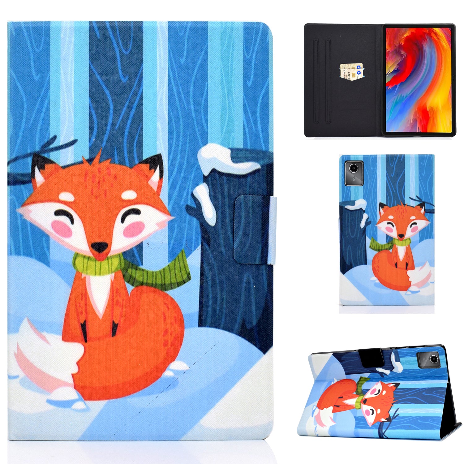 For Lenovo Tab M11 / Xiaoxin Pad 11 2024 Case Card Holder Pattern Leather Tablet Cover
