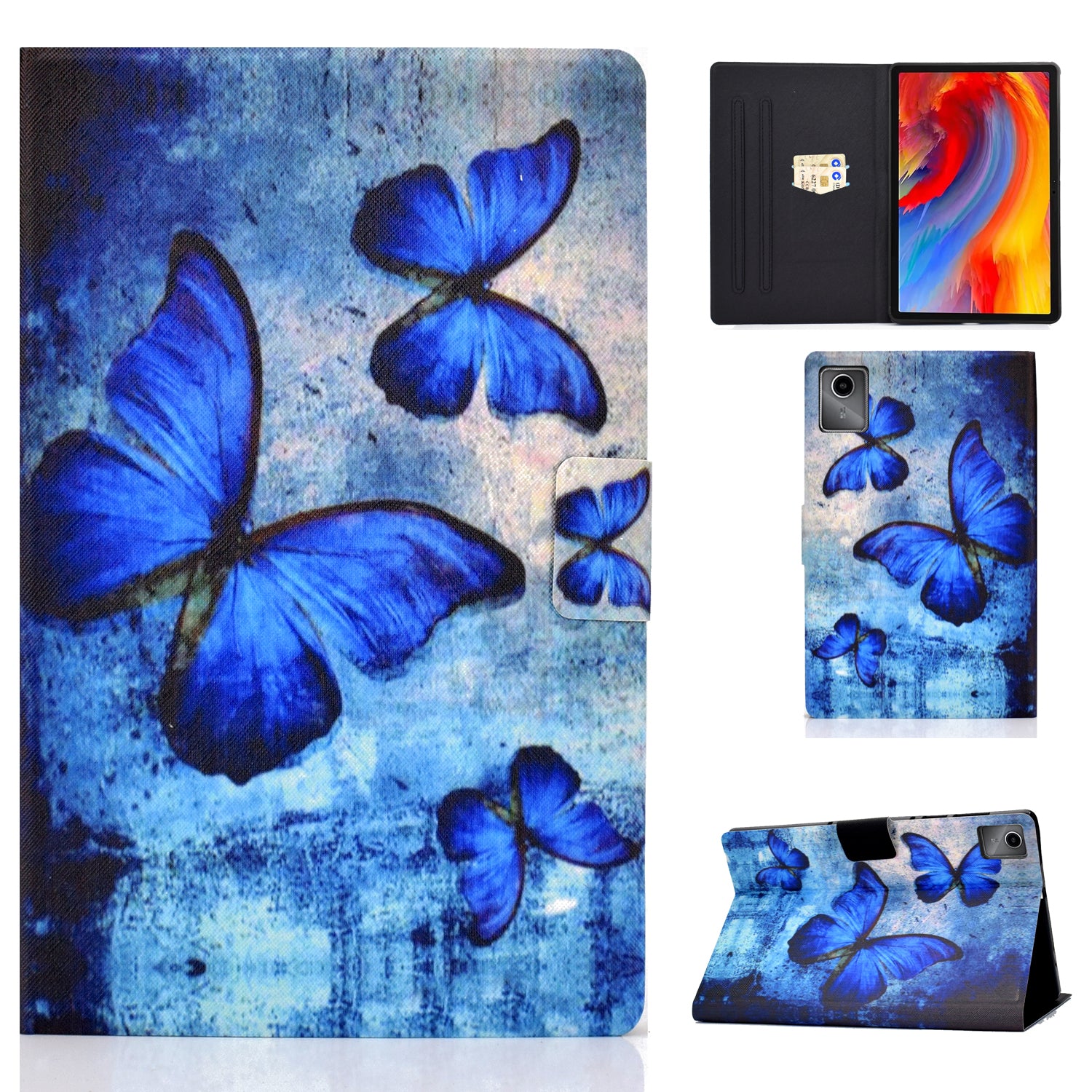 For Lenovo Tab M11 / Xiaoxin Pad 11 2024 Case Card Holder Pattern Leather Tablet Cover