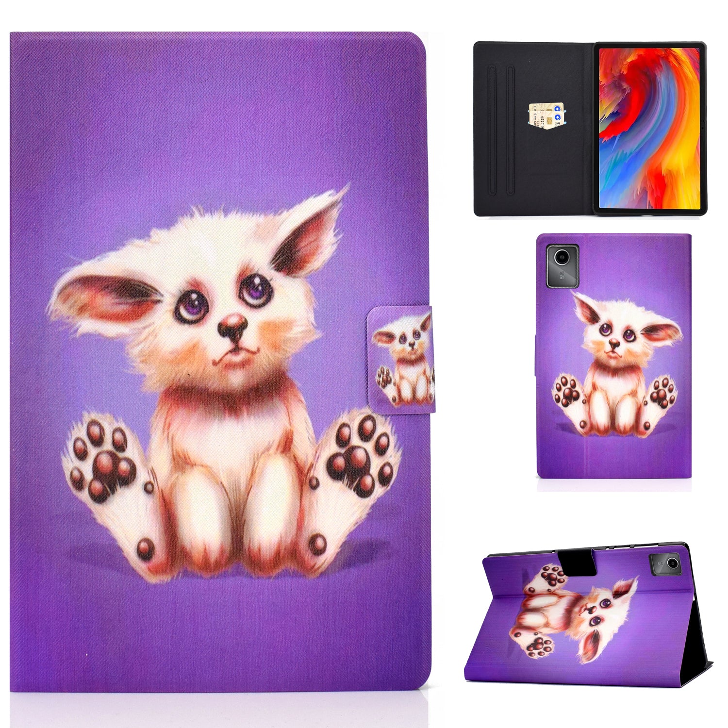 For Lenovo Tab M11 / Xiaoxin Pad 11 2024 Case Card Holder Pattern Leather Tablet Cover
