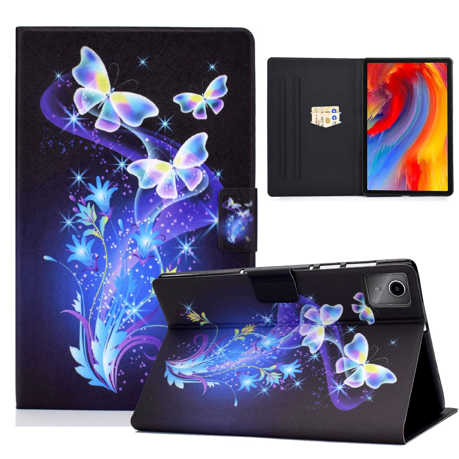 For Lenovo Tab M11 / Xiaoxin Pad 11 2024 Case Card Holder Pattern Leather Tablet Cover