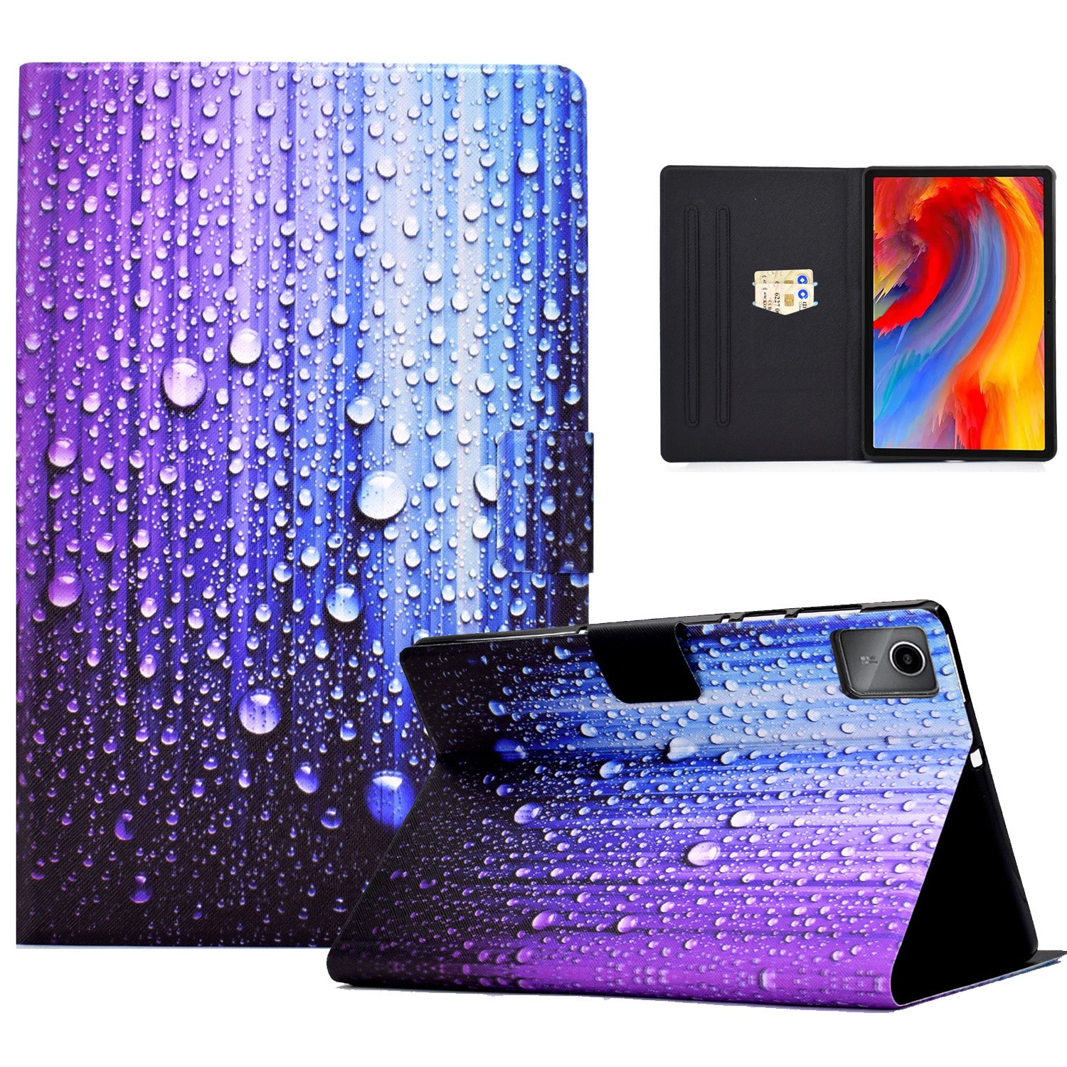 For Lenovo Tab M11 / Xiaoxin Pad 11 2024 Case Card Holder Pattern Leather Tablet Cover