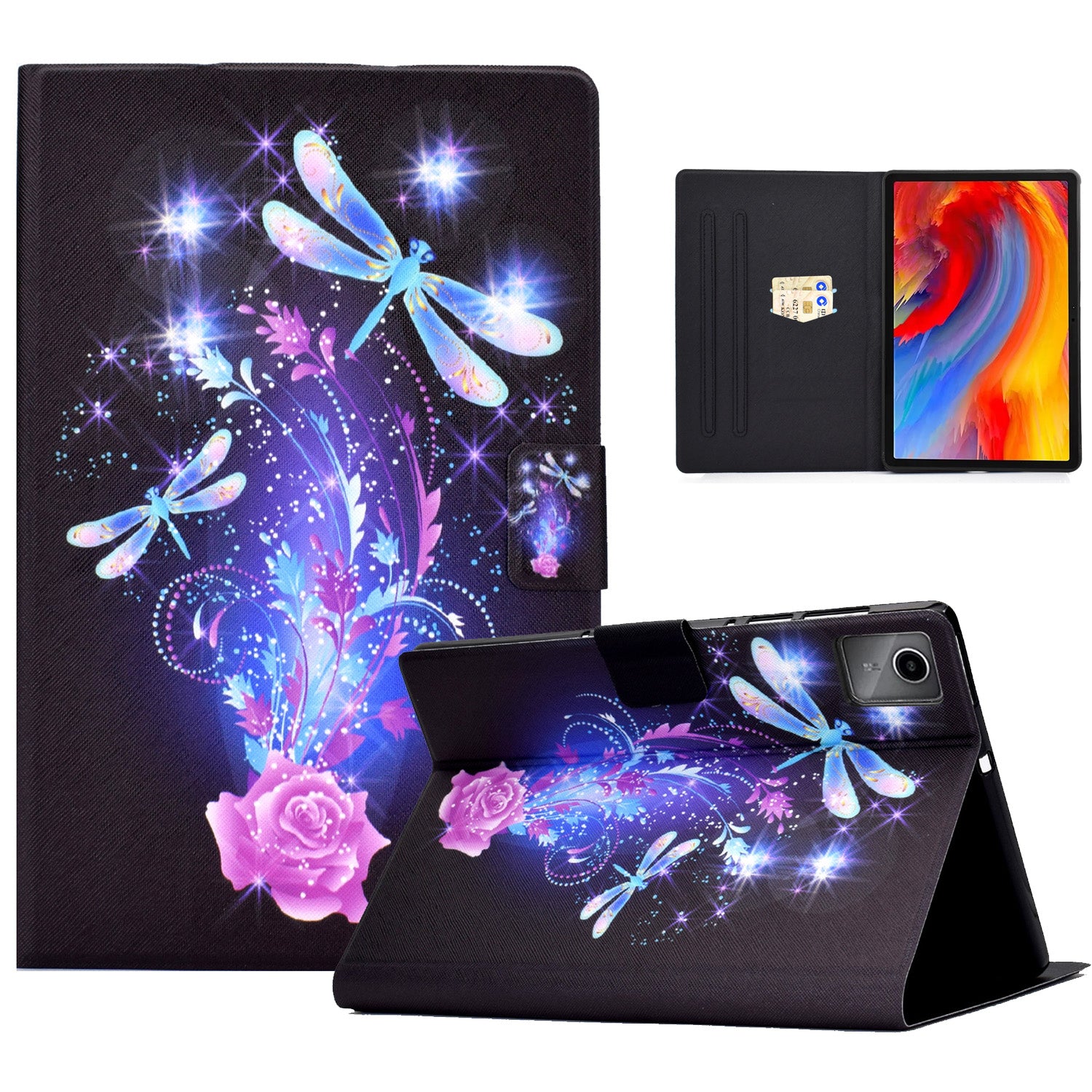 For Lenovo Tab M11 / Xiaoxin Pad 11 2024 Case Card Holder Pattern Leather Tablet Cover