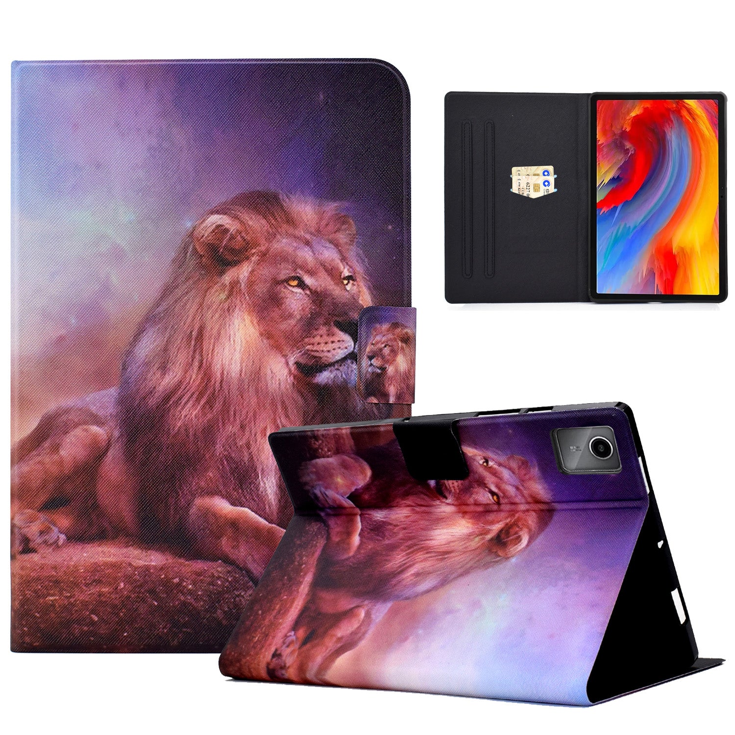 For Lenovo Tab M11 / Xiaoxin Pad 11 2024 Case Card Holder Pattern Leather Tablet Cover