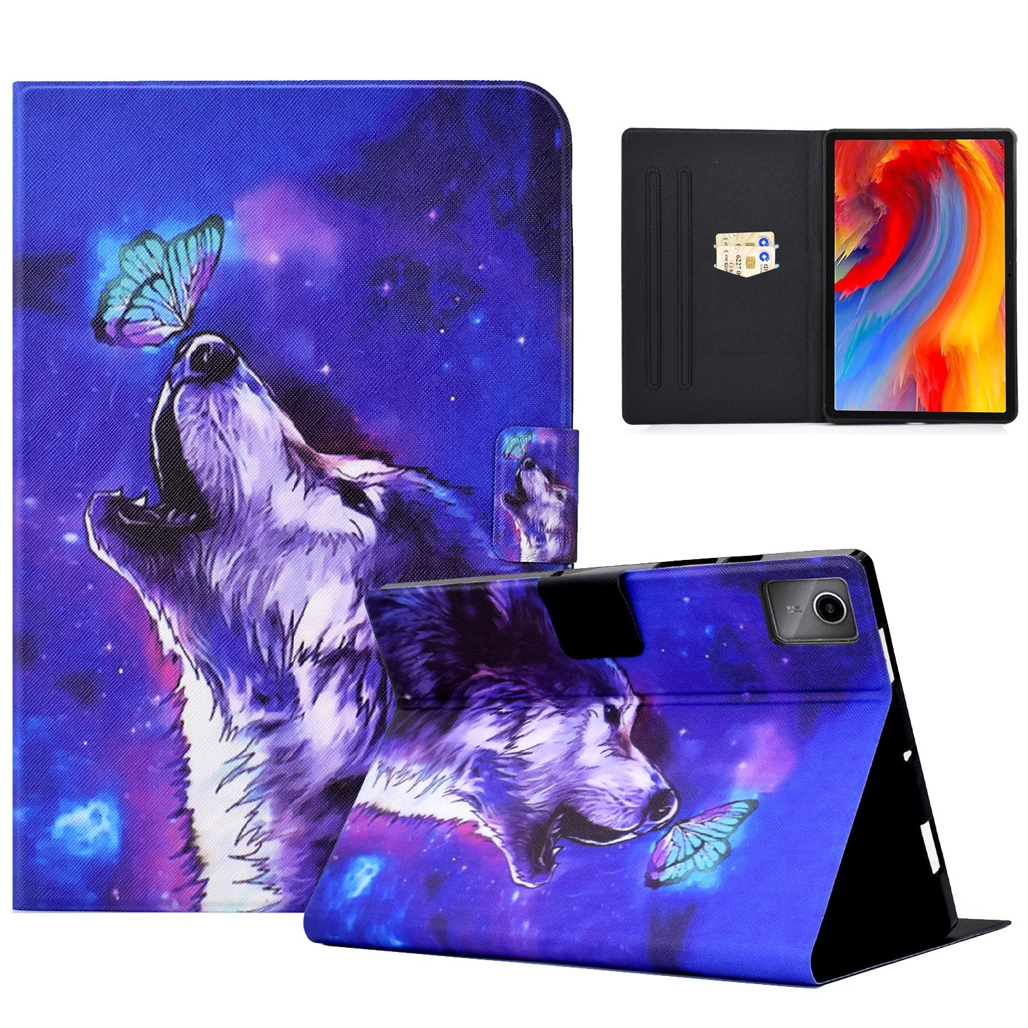 For Lenovo Tab M11 / Xiaoxin Pad 11 2024 Case Card Holder Pattern Leather Tablet Cover