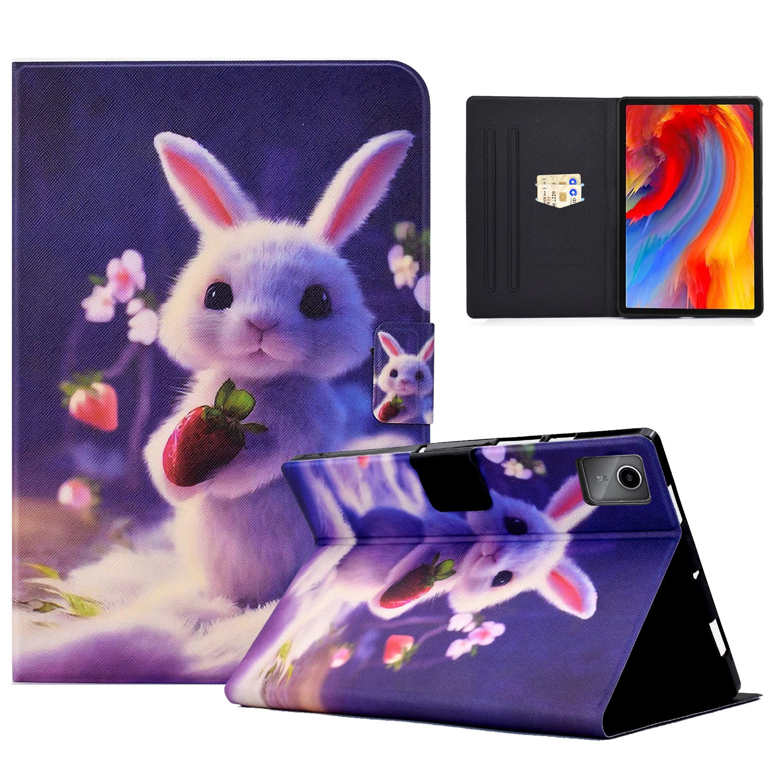 For Lenovo Tab M11 / Xiaoxin Pad 11 2024 Case Card Holder Pattern Leather Tablet Cover