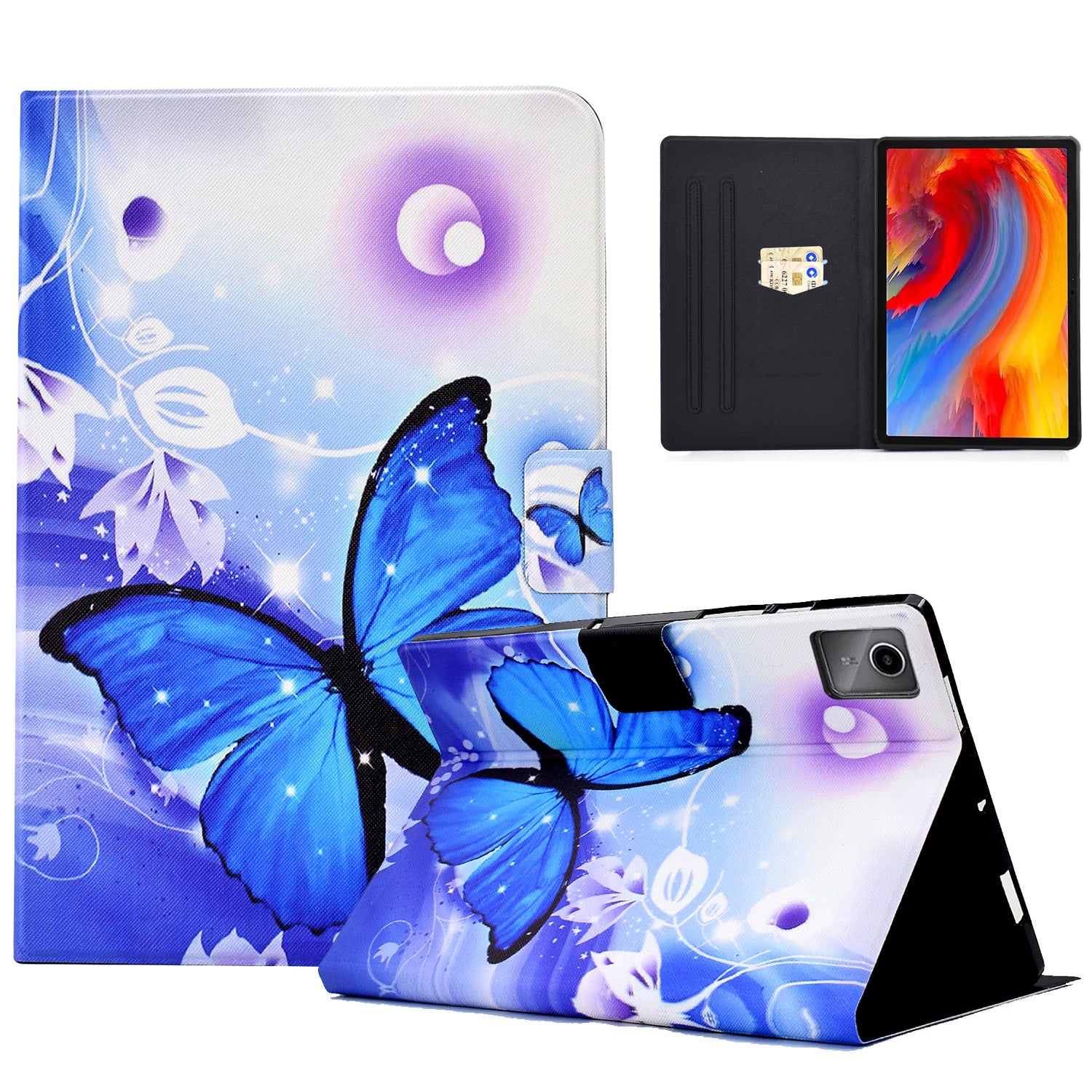 For Lenovo Tab M11 / Xiaoxin Pad 11 2024 Case Card Holder Pattern Leather Tablet Cover