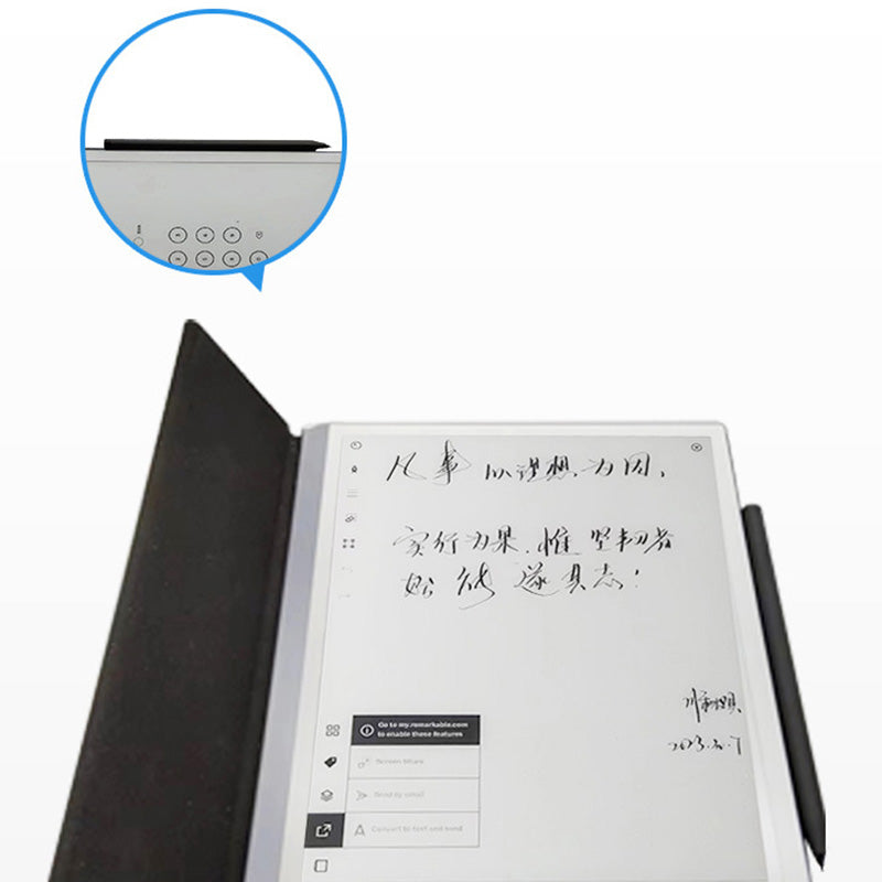 For Remarkable 2 Case Double-Side Magnetic PC+PU Leather Stand E-Reader Cover