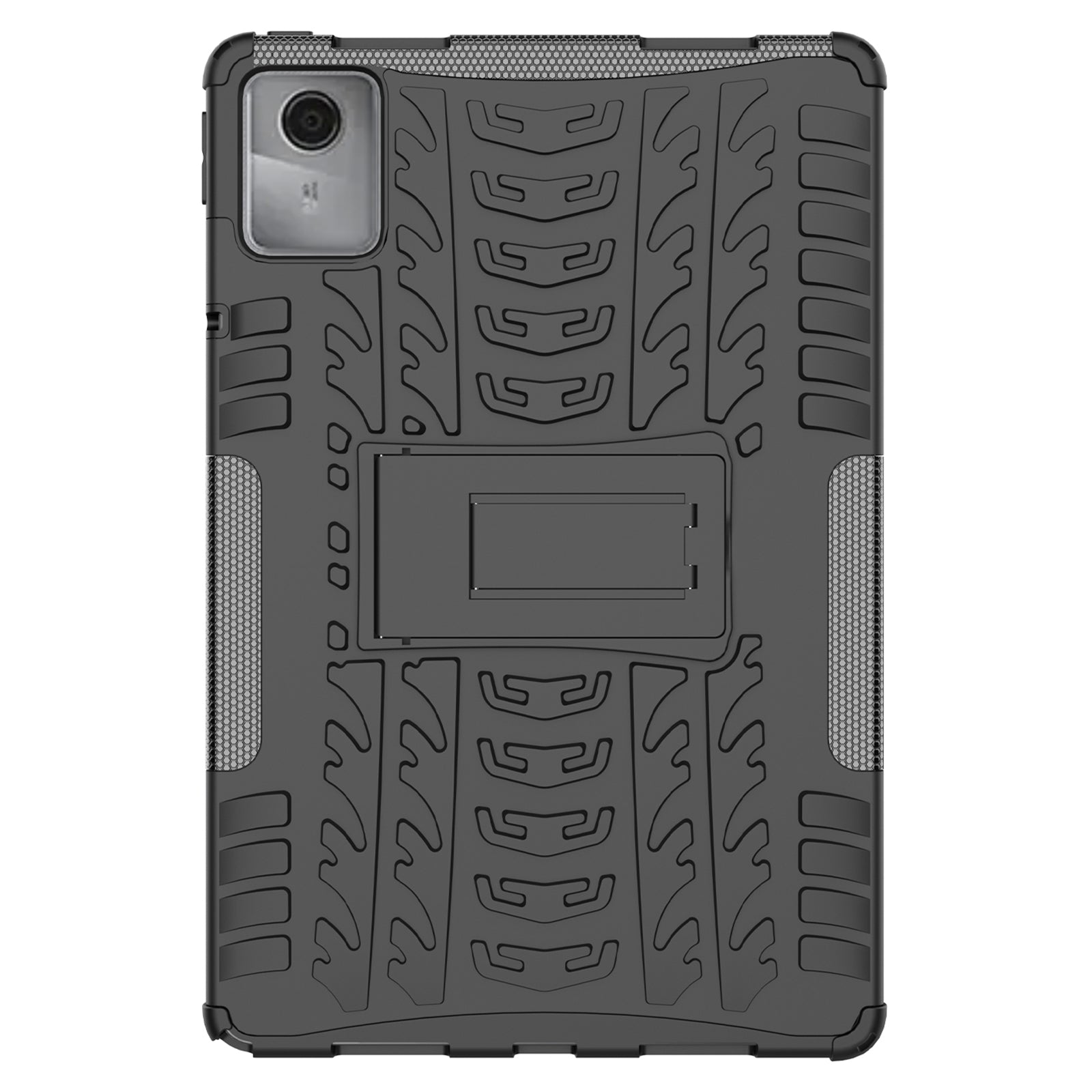 For Lenovo Tab M11 / Xiaoxin Pad 11 2024 Case Tire Texture Shockproof TPU+PC Tablet Cover with Kickstand
