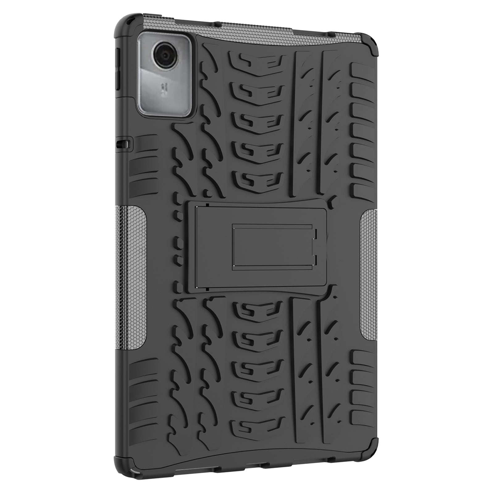 For Lenovo Tab M11 / Xiaoxin Pad 11 2024 Case Tire Texture Shockproof TPU+PC Tablet Cover with Kickstand