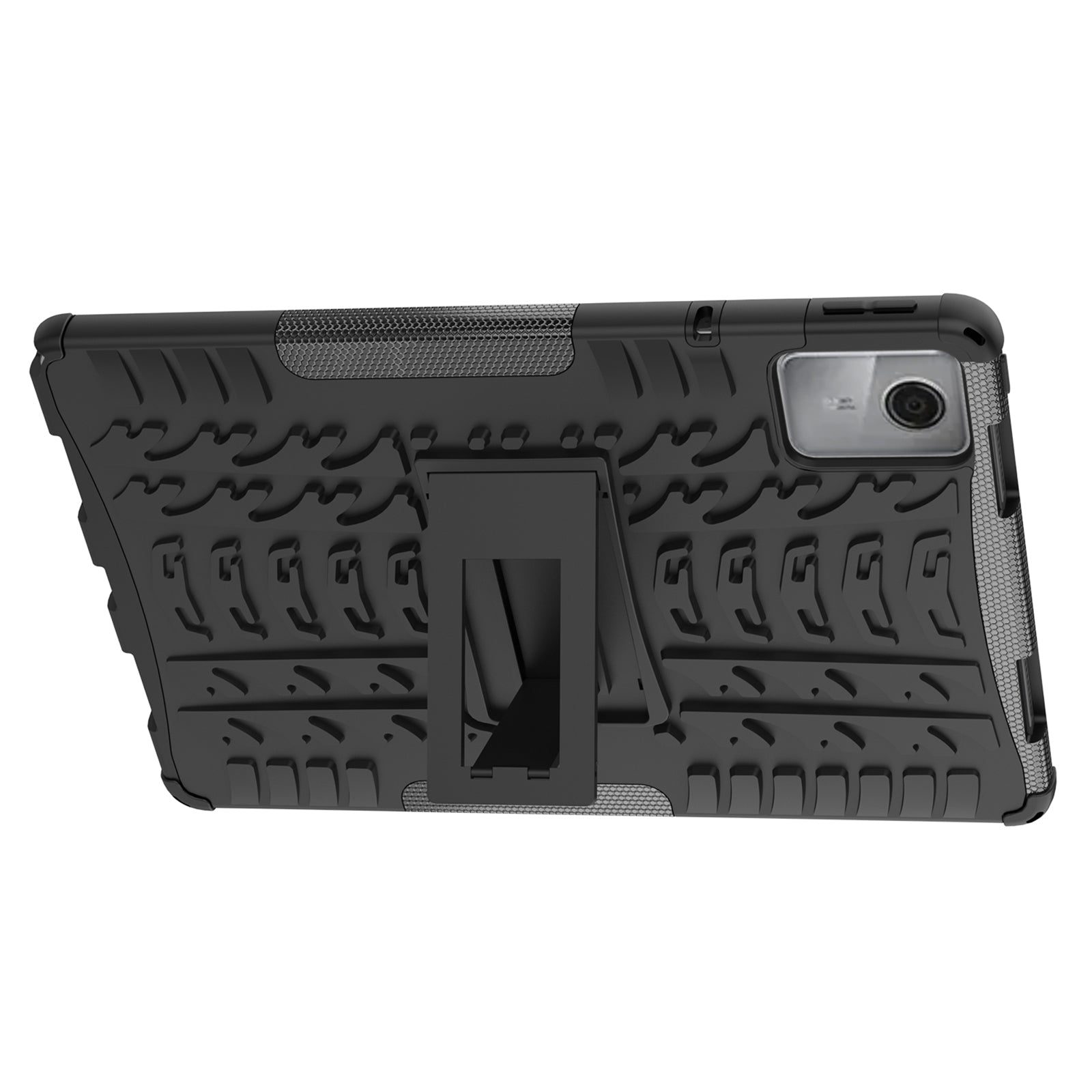 For Lenovo Tab M11 / Xiaoxin Pad 11 2024 Case Tire Texture Shockproof TPU+PC Tablet Cover with Kickstand