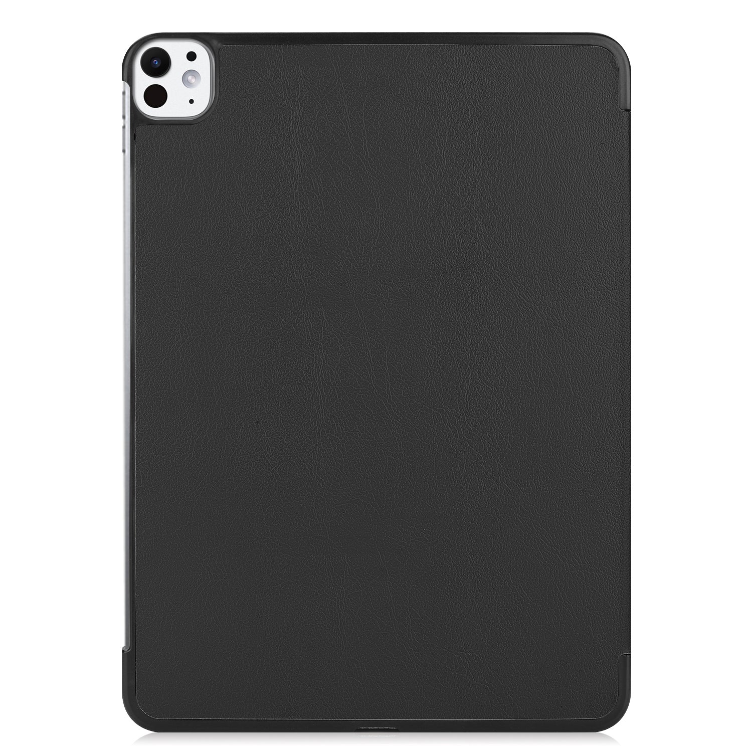 For iPad Pro 11 (2024) Case PC+PU Auto Wake Sleep Tablet Shell with Tri-fold Stand