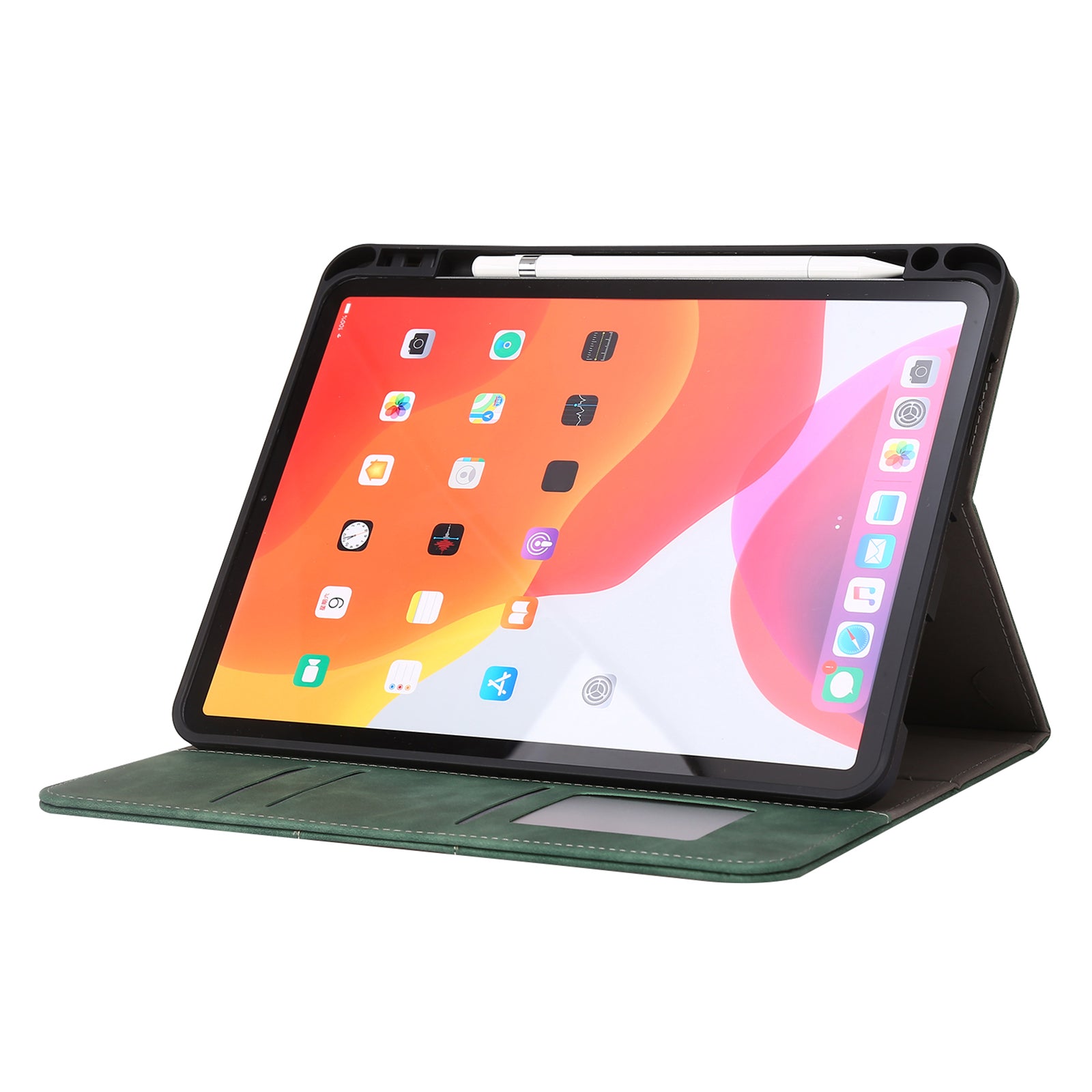 For iPad Air (2020) / (2022) / iPad Pro 11 (2018) / (2020) / (2021) / (2022) Leather Case Pen Slot Wallet Leather Cover