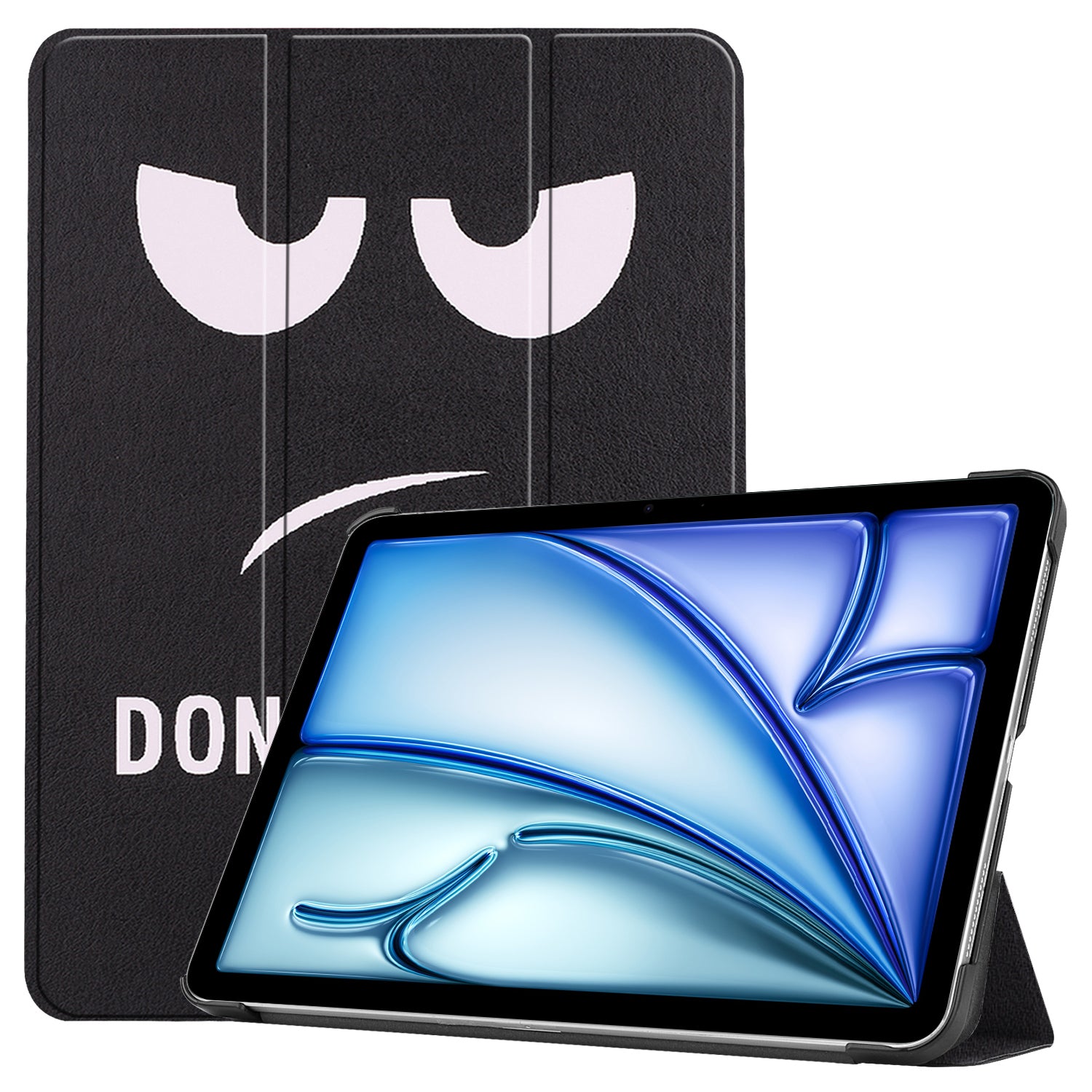 For iPad Air 11 (2024) Case Trifold Stand Pattern Auto Wake / Sleep Tablet Cover