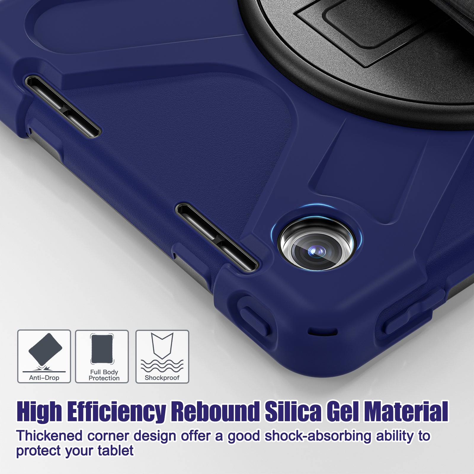 For Lenovo Tab M11 TB-330FU / 331FC / Xiaoxin Pad 11 2024 Case Hand Strap Protective PC+Silicone Tablet Cover