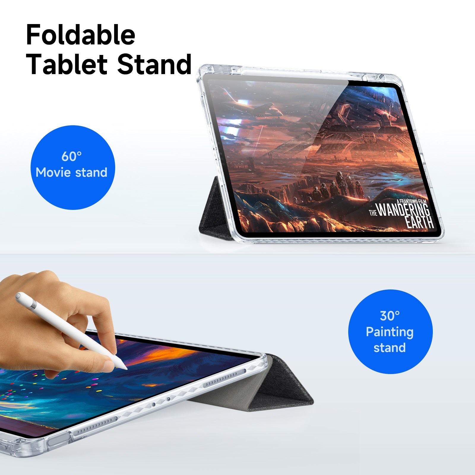 DUX DUCIS Unid Series For iPad Air 13 (2024) Case TPU+PC+PU Clear Tablet Cover Auto Wake / Sleep