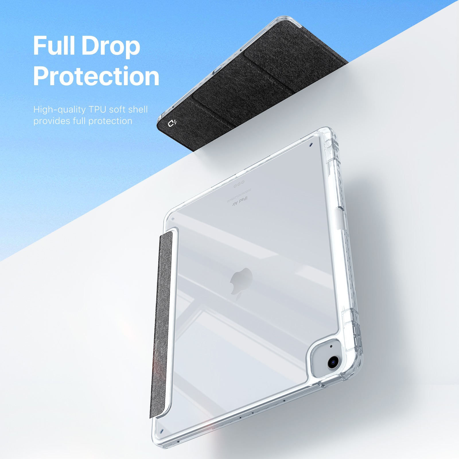 DUX DUCIS Unid Series For iPad Air 13 (2024) Case TPU+PC+PU Clear Tablet Cover Auto Wake / Sleep