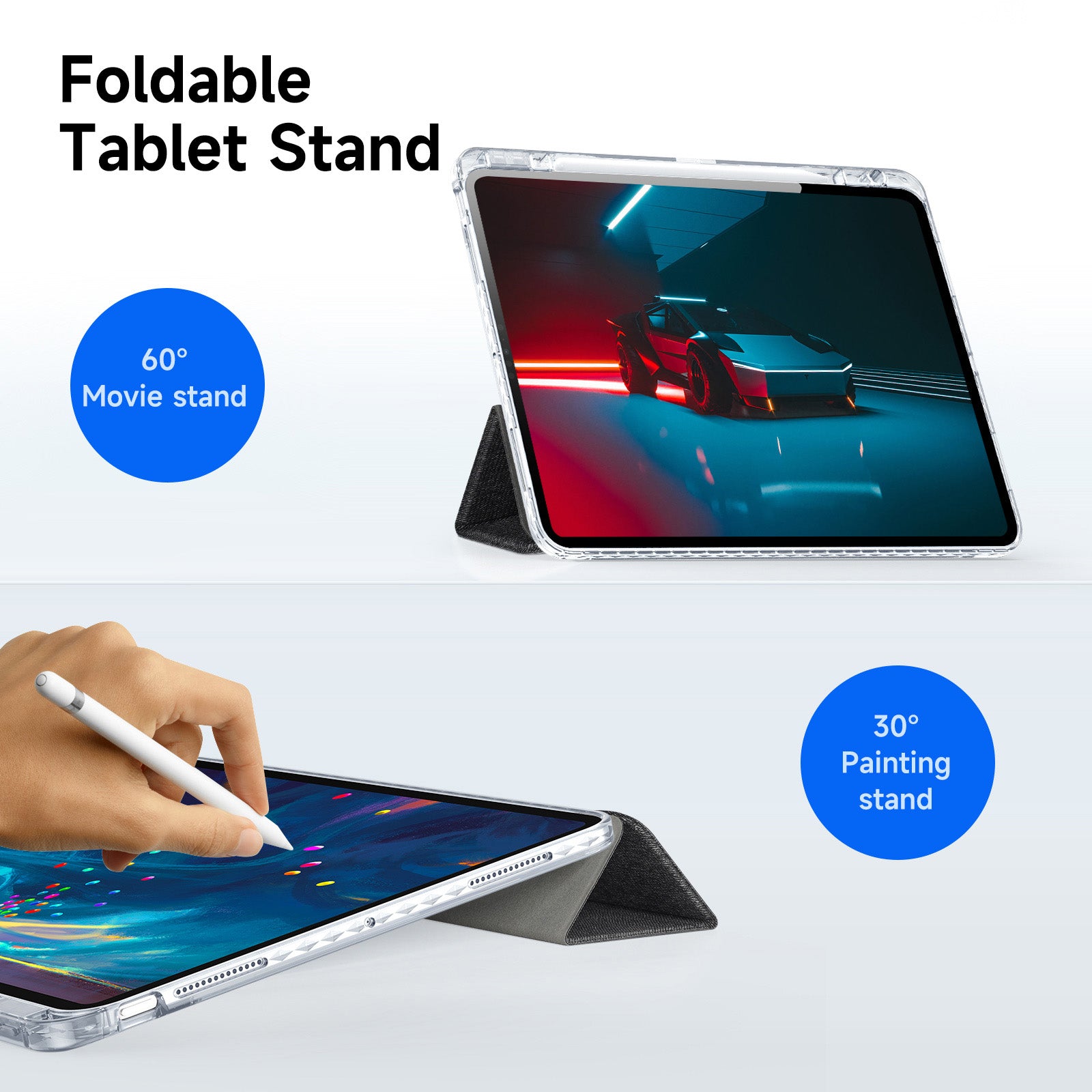 DUX DUCIS Unid Series For iPad Pro 13 (2024) Clear Tablet Case TPU+PC+PU Auto Wake / Sleep Cover with Pen Slot