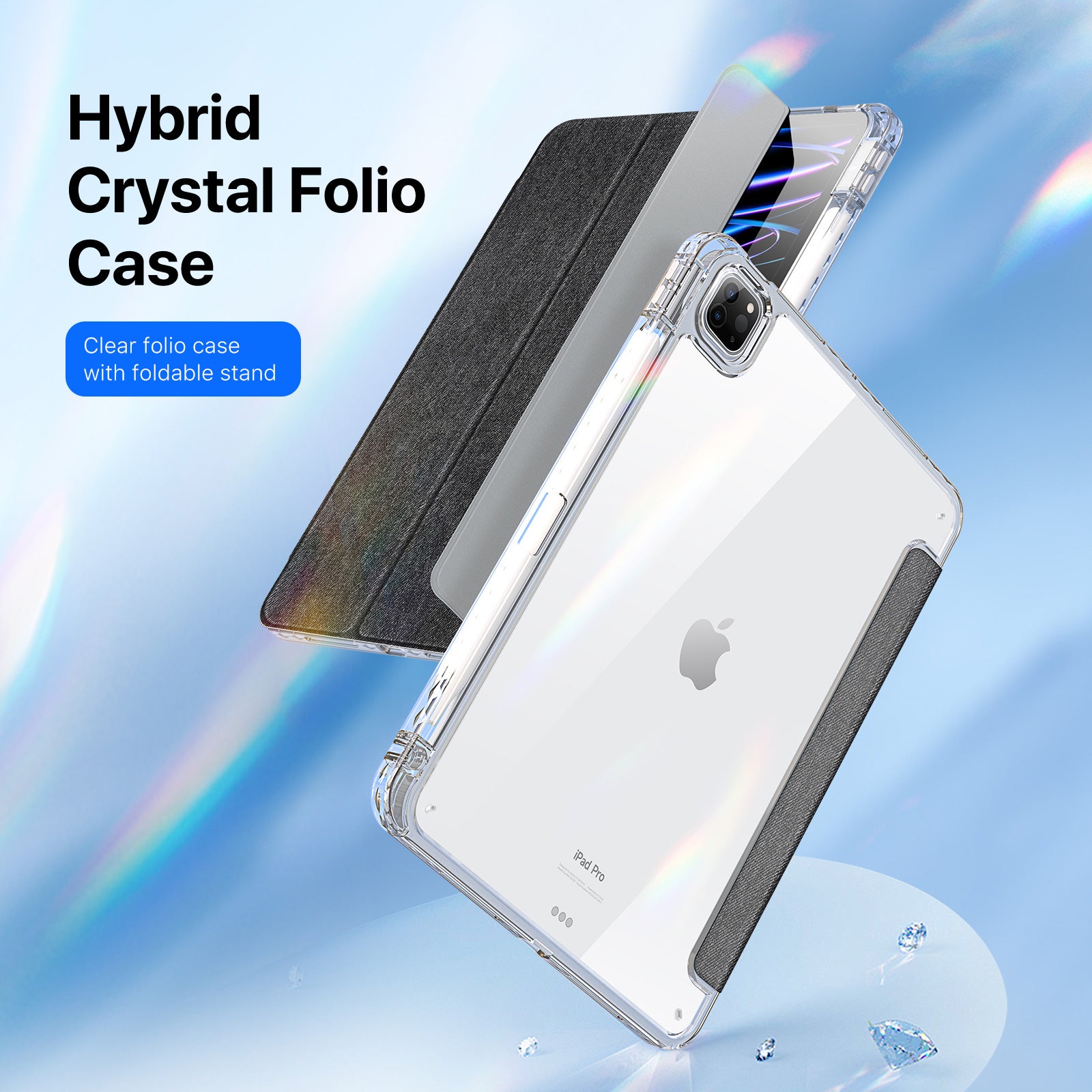 DUX DUCIS Unid Series For iPad Pro 11 (2024) Clear Case TPU+PC+Leather Cover with Auto Wake / Sleep