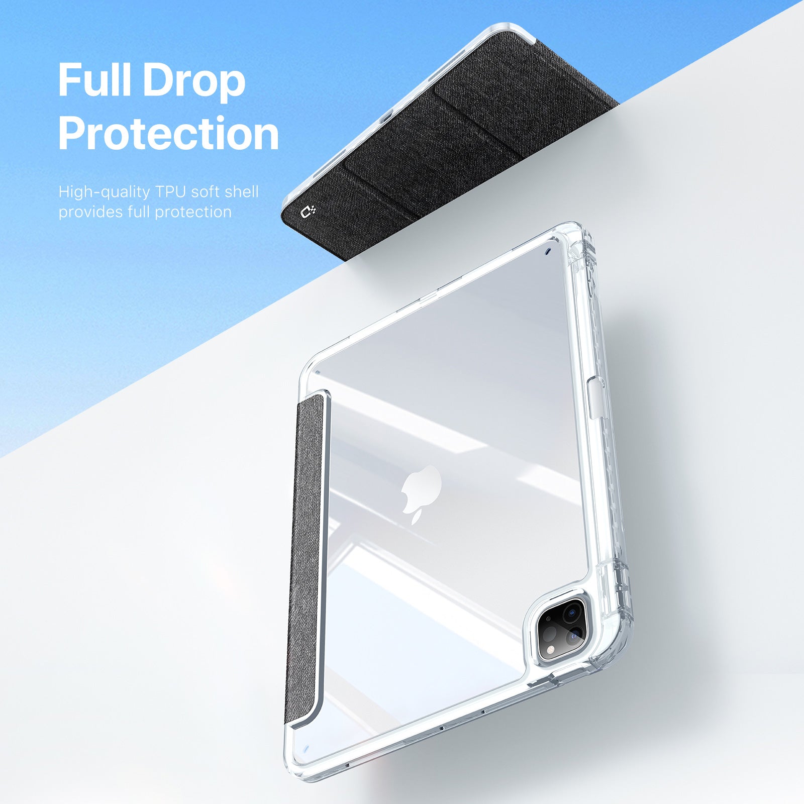DUX DUCIS Unid Series For iPad Pro 11 (2024) Clear Case TPU+PC+Leather Cover with Auto Wake / Sleep
