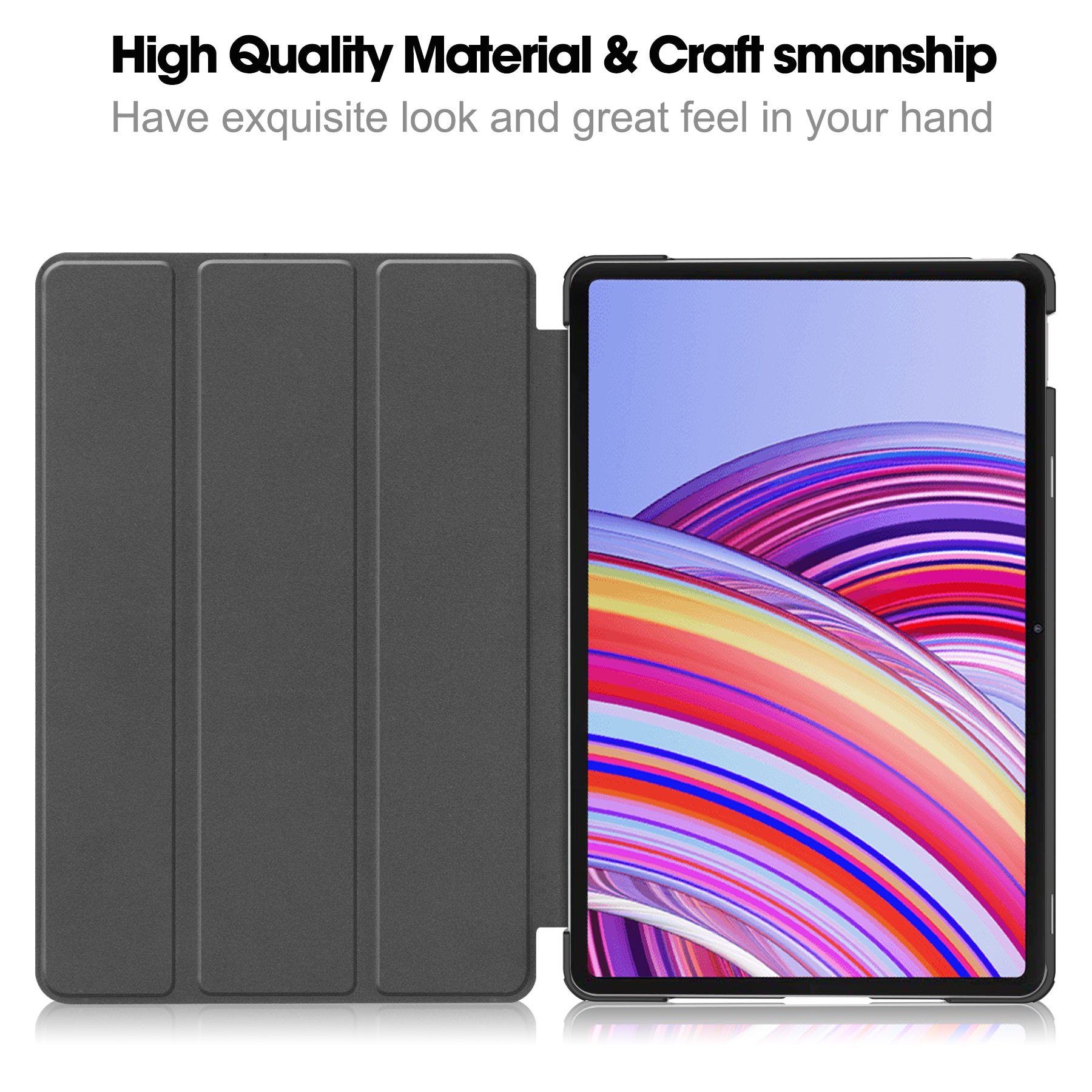 For Xiaomi Redmi Pad Pro Case Tri-fold Stand Leather Tablet Cover with Auto Wake / Sleep