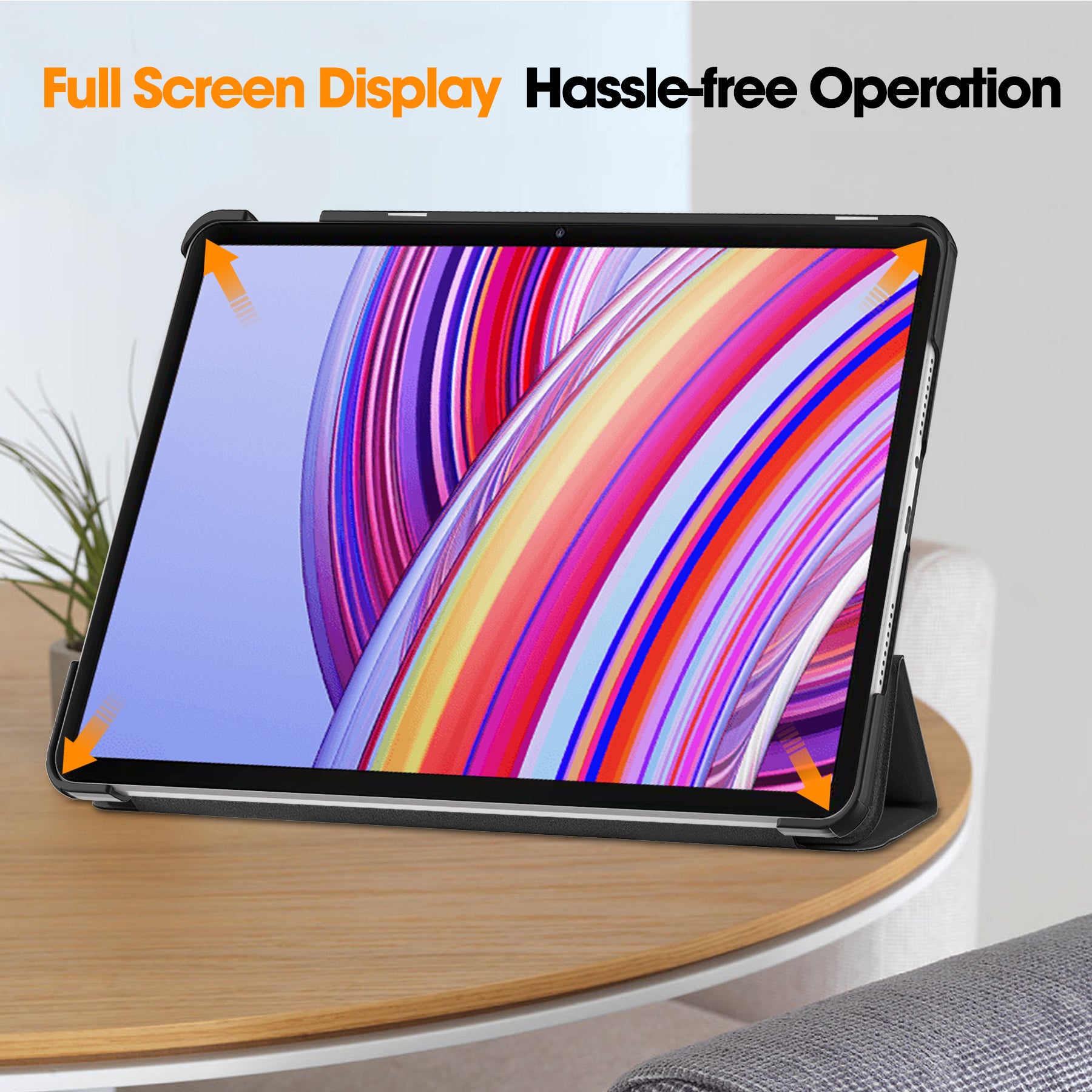 For Xiaomi Redmi Pad Pro Case Tri-fold Stand Leather Tablet Cover with Auto Wake / Sleep