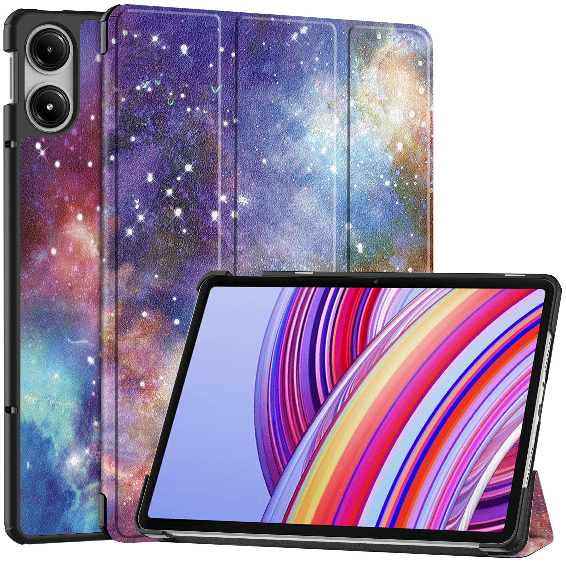 For Xiaomi Redmi Pad Pro Auto Wake / Sleep Tablet Case Trifold Stand Pattern Printed Leather Cover