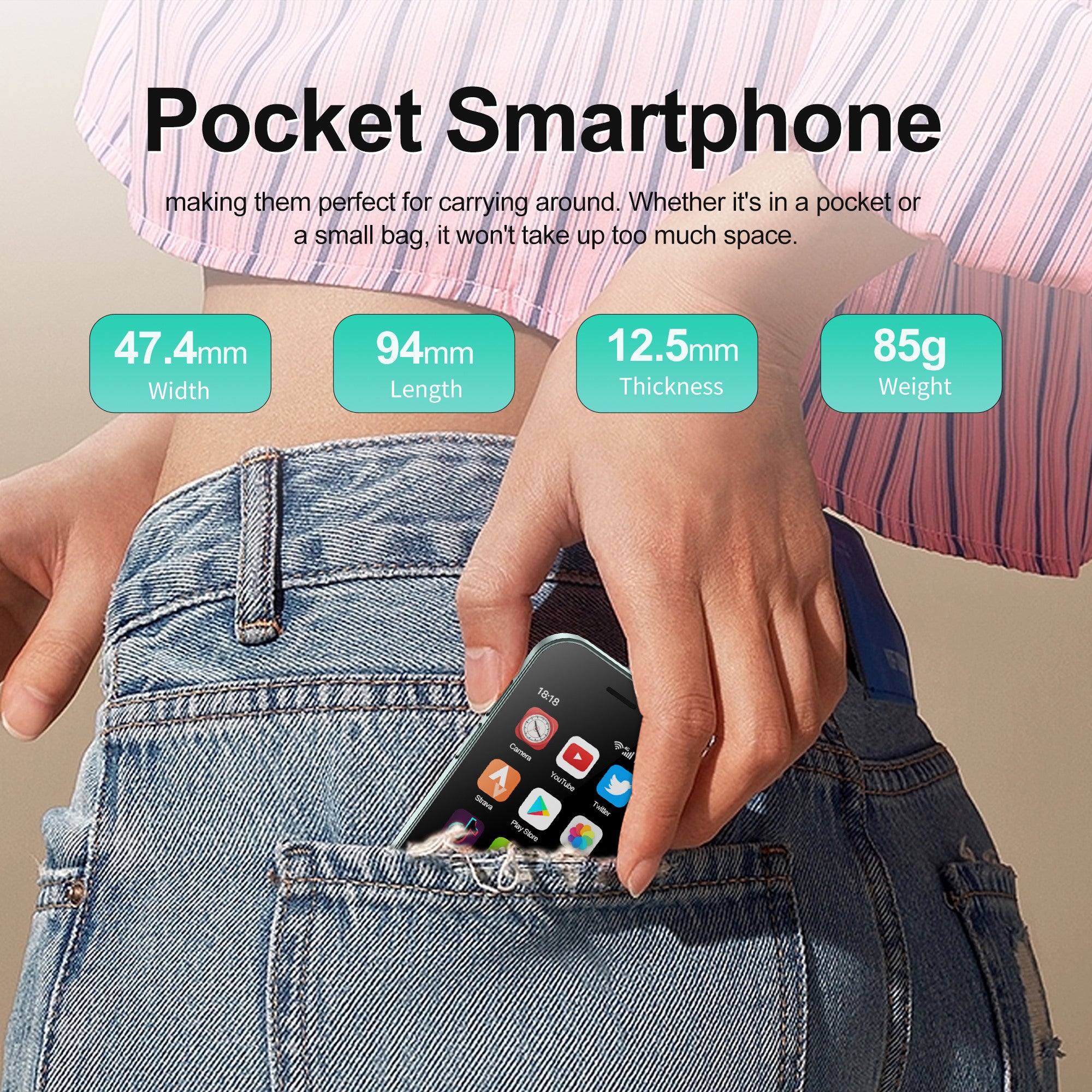 SERVO KING9000 Dual SIM Dual Standby Ultra-Mini 3-inch 4G Smart Phone, 2+16GB
