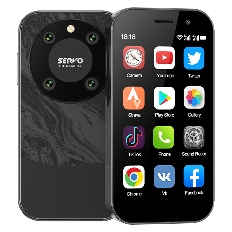 SERVO KING9000 3+64GB 3" Display Ultra-Mini 4G Smartphone, Dual SIM Dual Standby