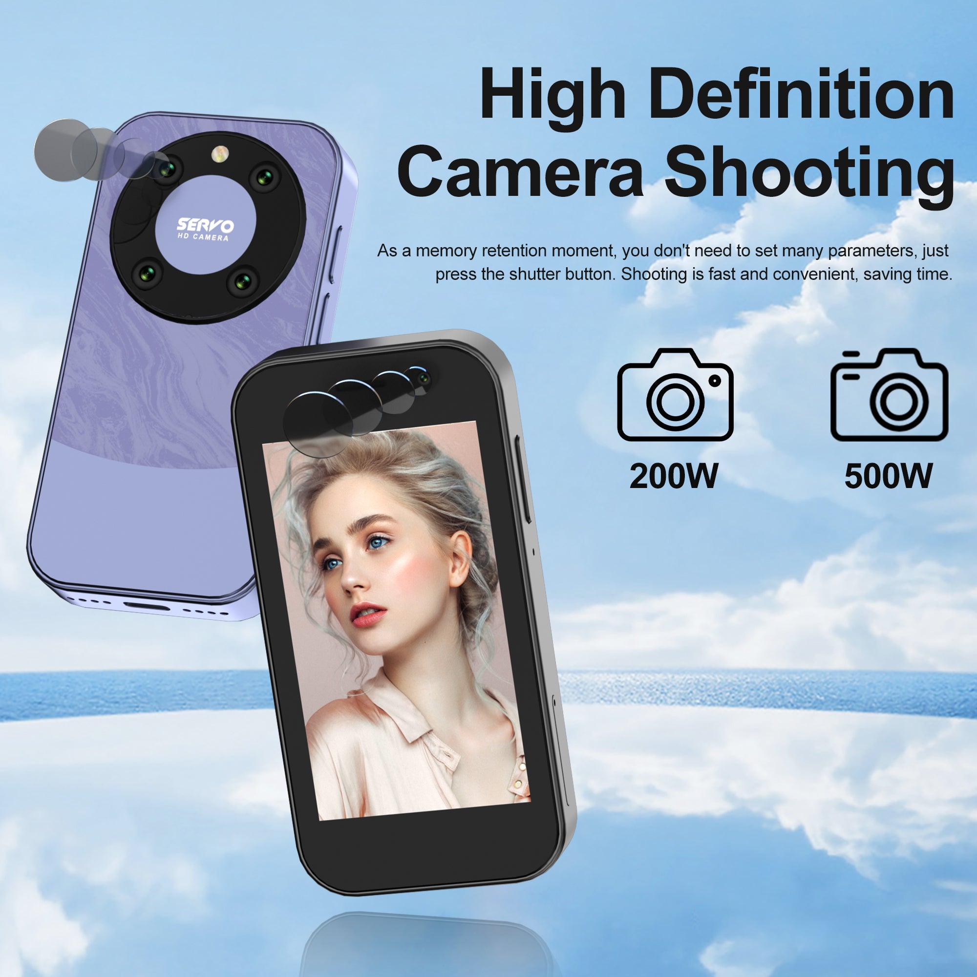 SERVO KING9000 3+64GB 3" Display Ultra-Mini 4G Smartphone, Dual SIM Dual Standby