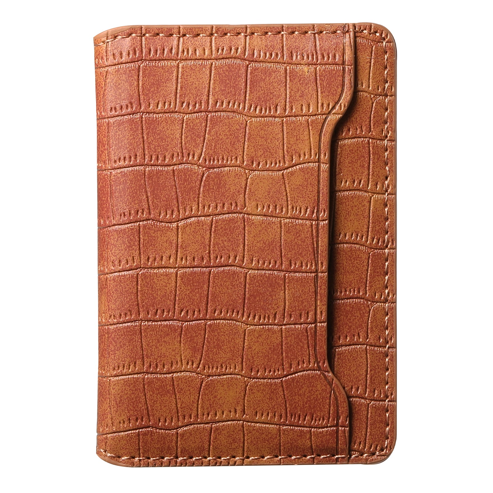 Phone Card Holder Case Kickstand Crocodile Texture PU Leather Phone Back Stand