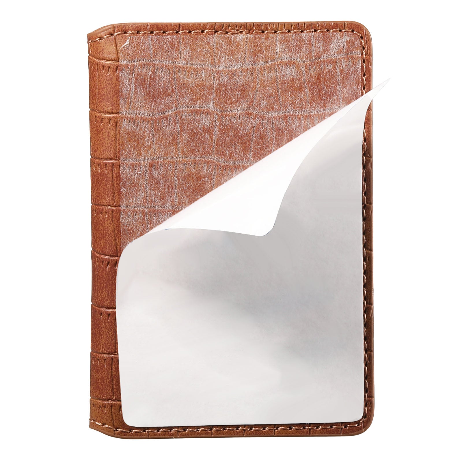 Phone Card Holder Case Kickstand Crocodile Texture PU Leather Phone Back Stand