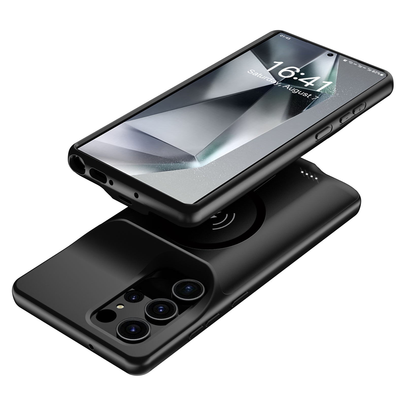 C28 For Samsung Galaxy S24 Ultra TPU Charger Case Power Bank with Magnetic Charger Function, 10000mAh