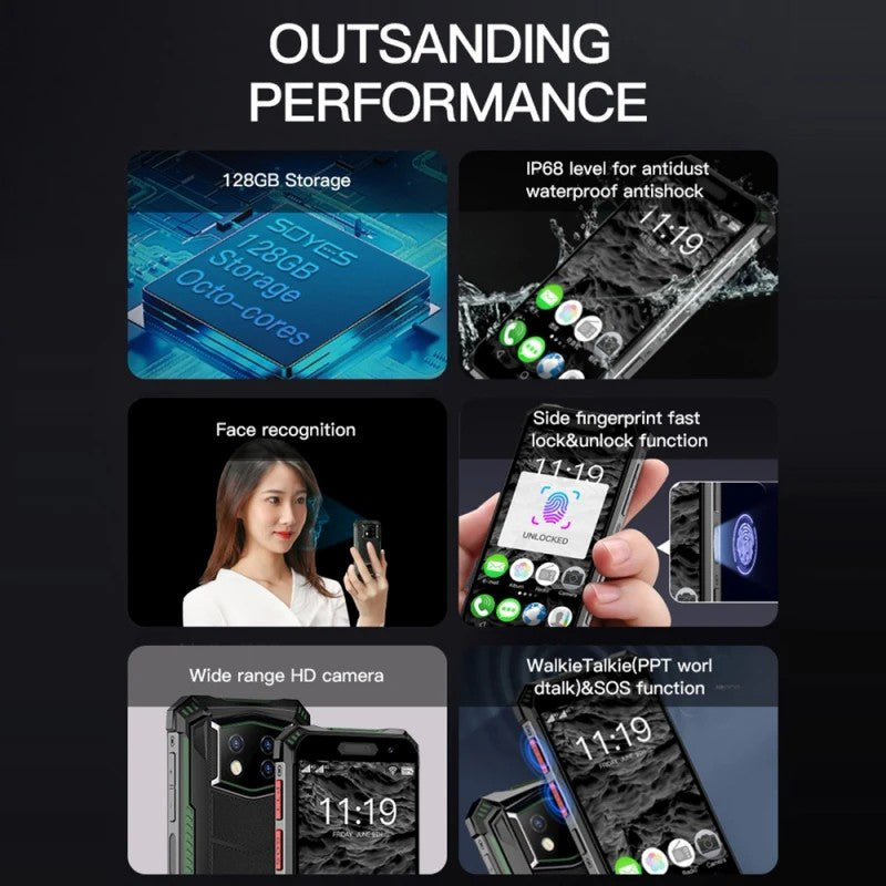 SOYES S10 Max 6+128GB 3.5 Inch Android 10.0 4G Mini Rugged Smartphone Support Dual Cards