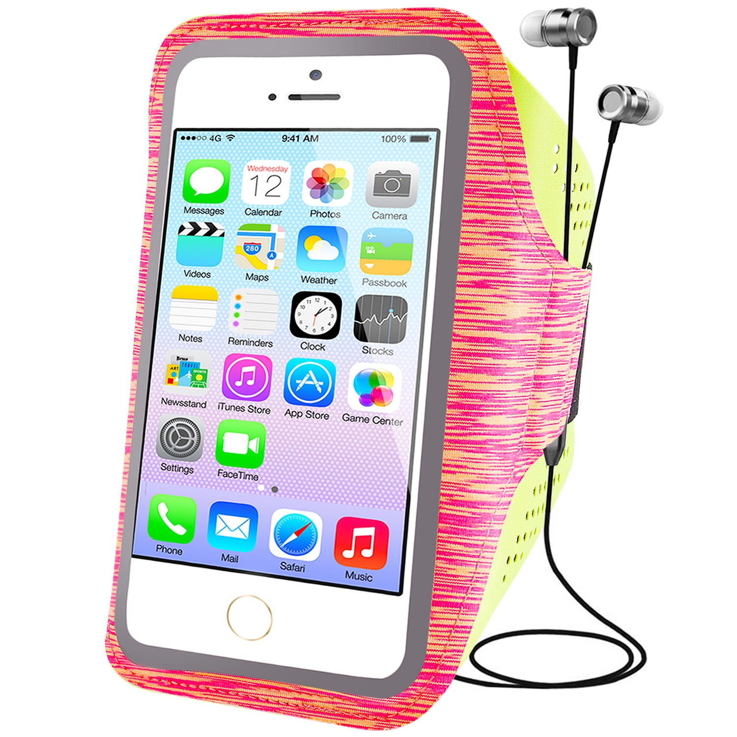Outdoor Sports Arm Bag for Men and Women, Fitness Running Mobile Phone Pouch with Reflective Strip, Size L