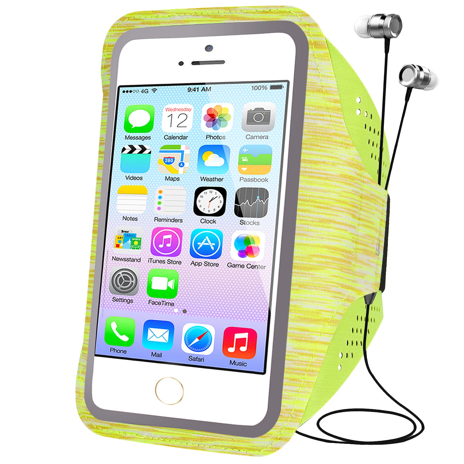 Outdoor Sports Arm Bag for Men and Women, Fitness Running Mobile Phone Pouch with Reflective Strip, Size L