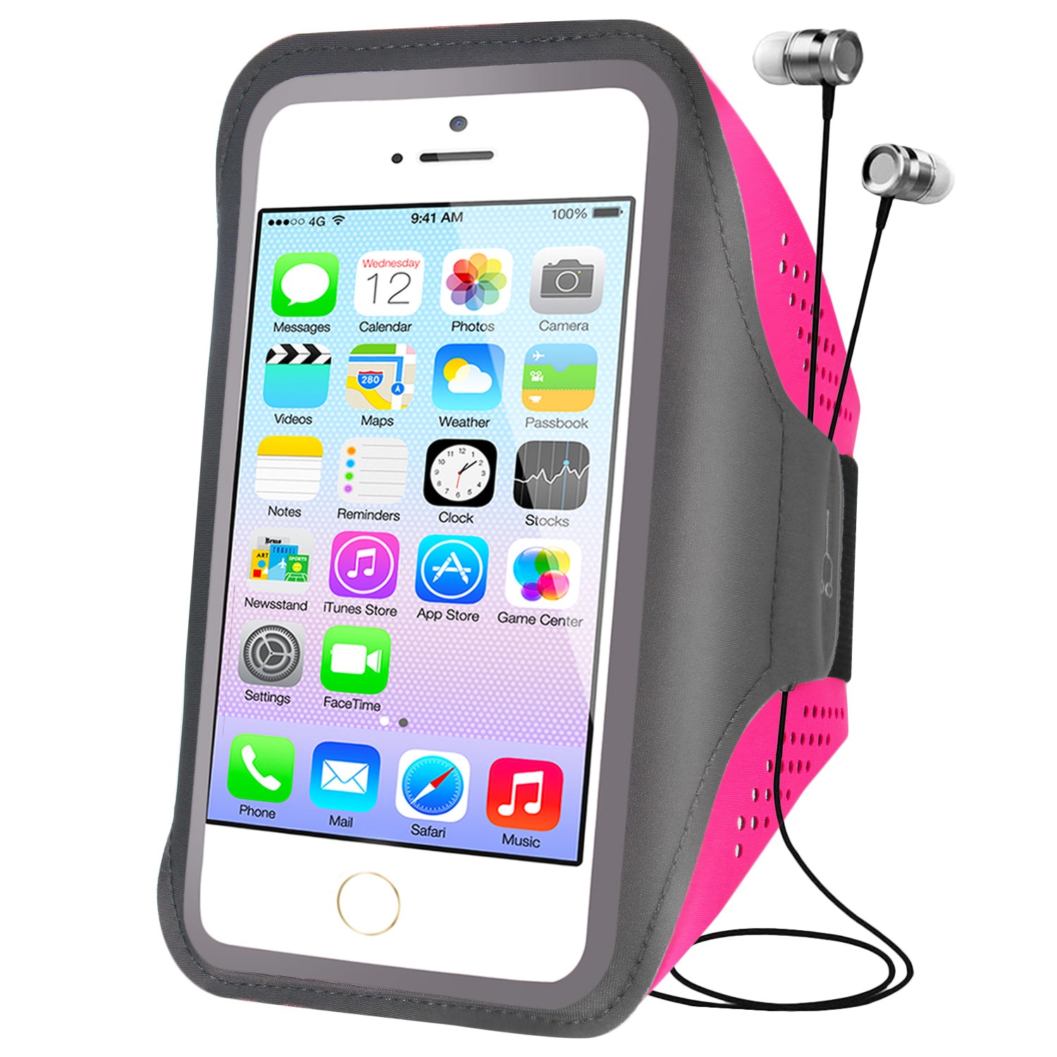 Outdoor Sports Arm Bag for Men and Women, Fitness Running Mobile Phone Pouch with Reflective Strip, Size L